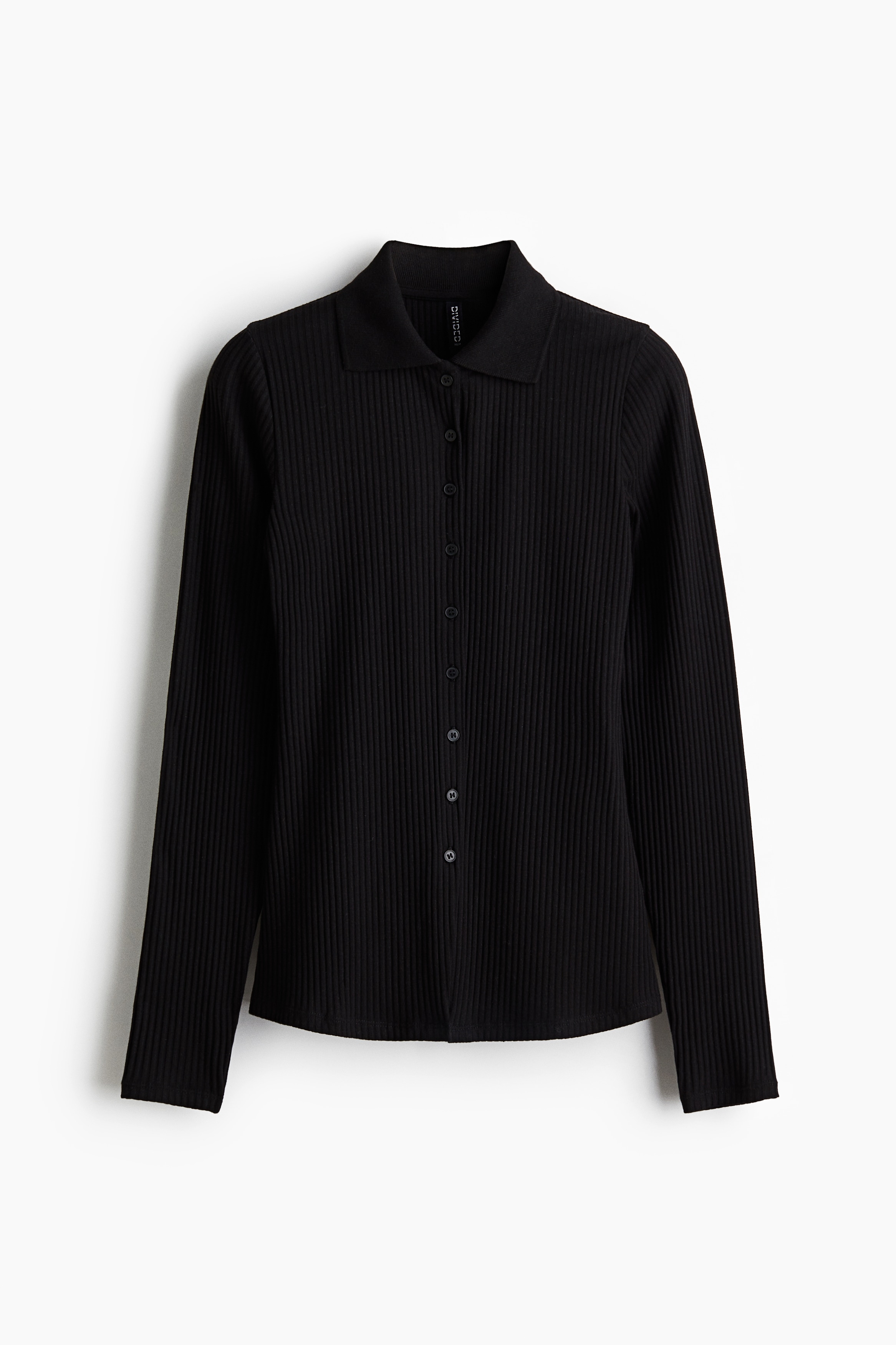 Ribbed cardigan - Black/Blue