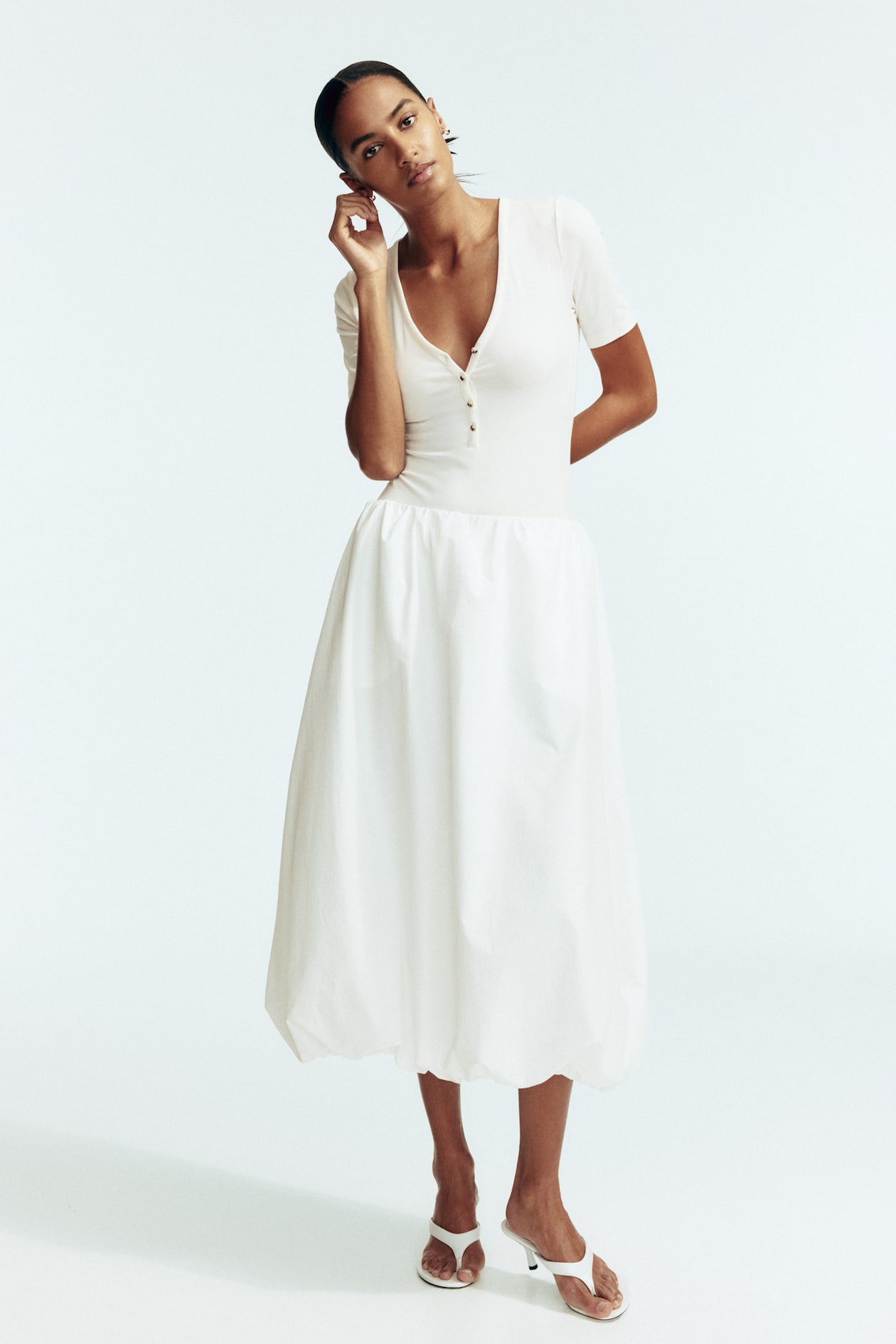 Short-Sleeved Viscose Bodysuit - image 3