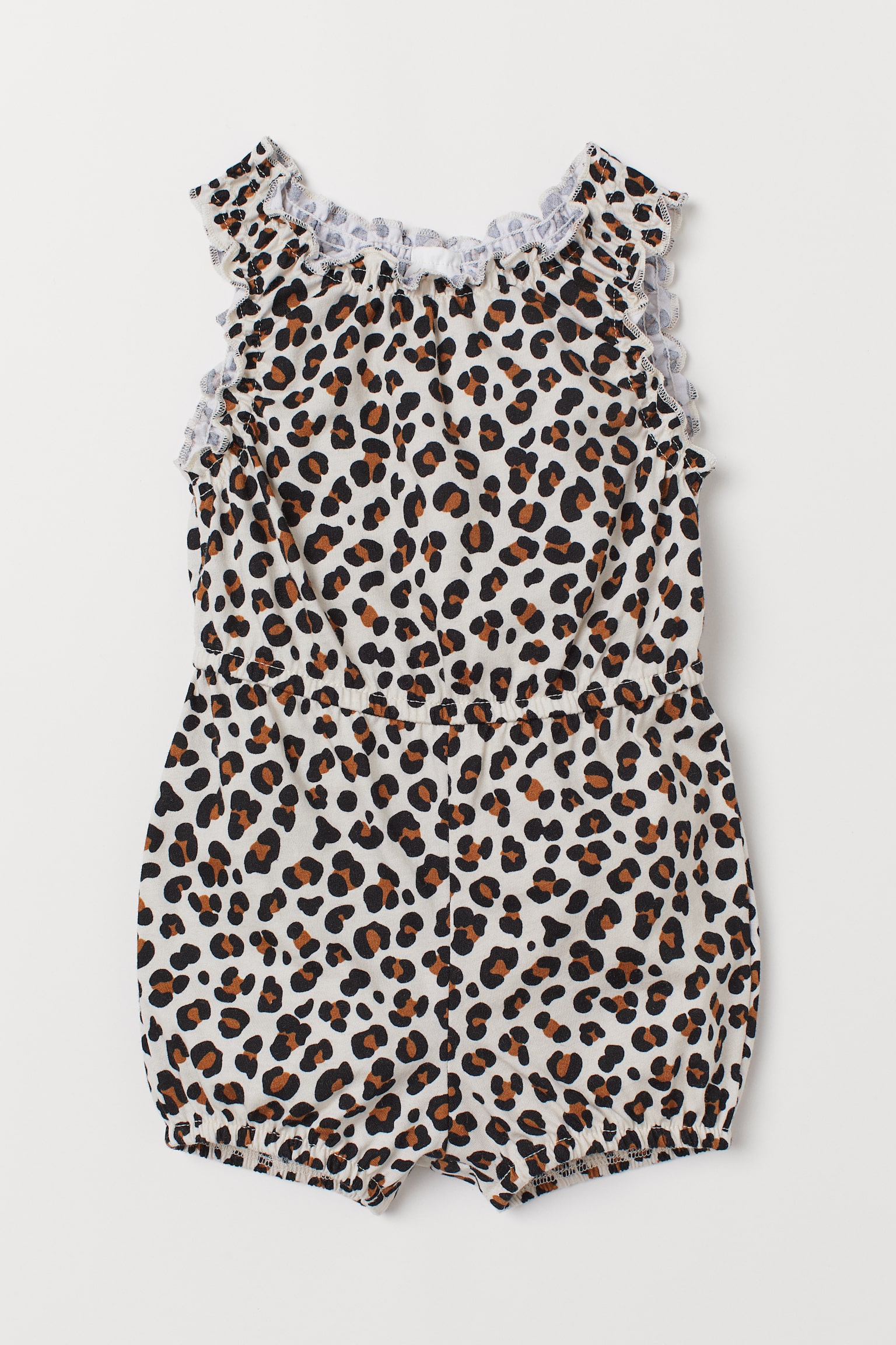 Gemusterter Overall - Hellbeige/Leopardenmuster