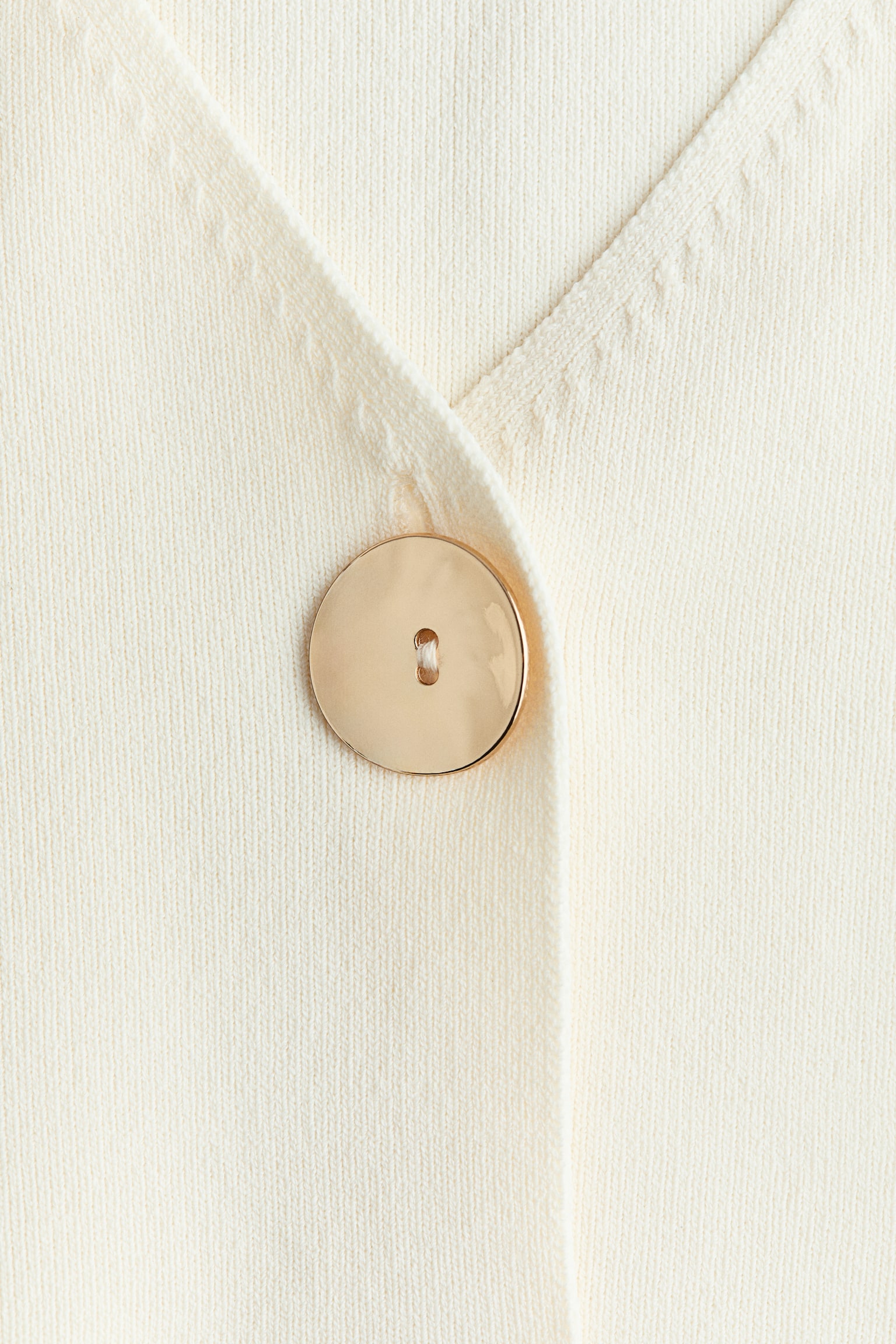 Button-detail cardigan - Cream - 2
