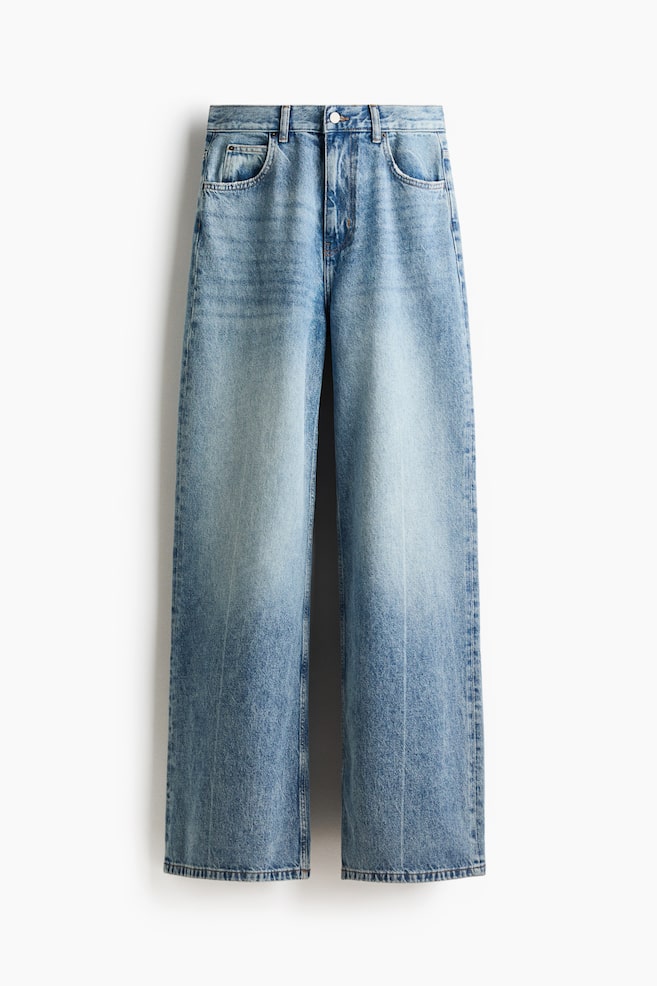 Bootcut High Jeans - Helles Denimblau/Dunkles Denimblau - 1