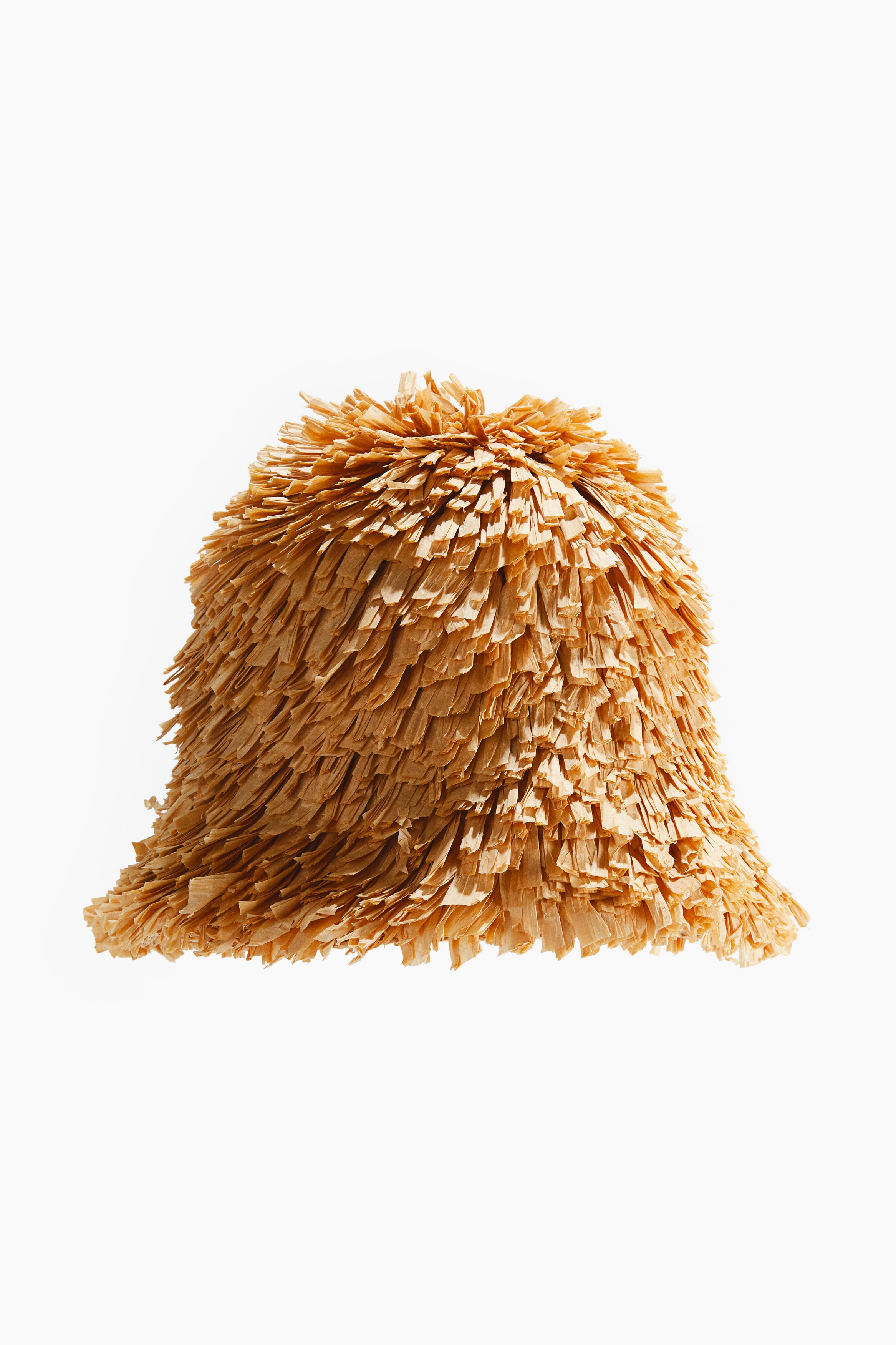Gorro pescador hecho a mano con flecos - Beige
