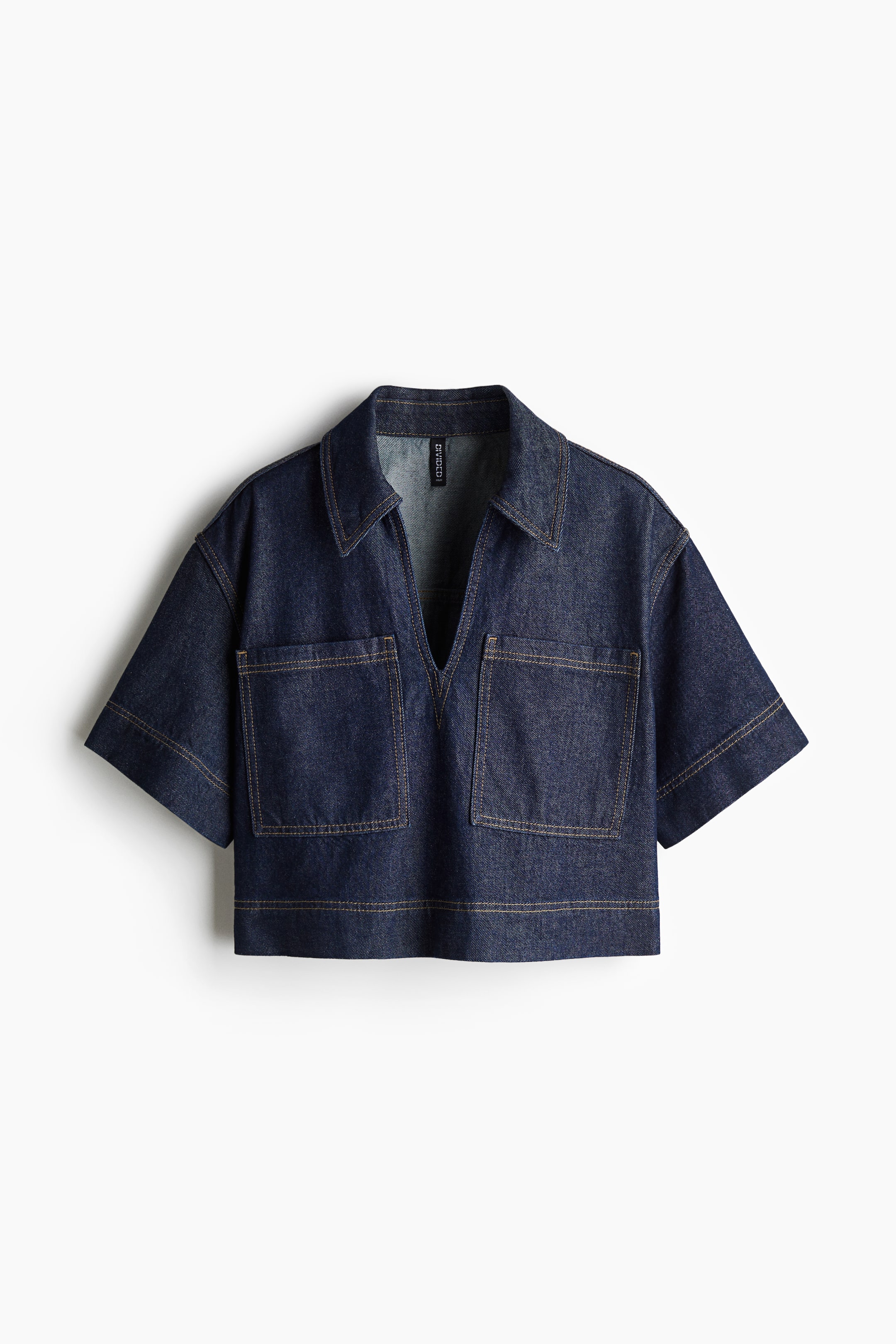 Cropped Denim Shirt