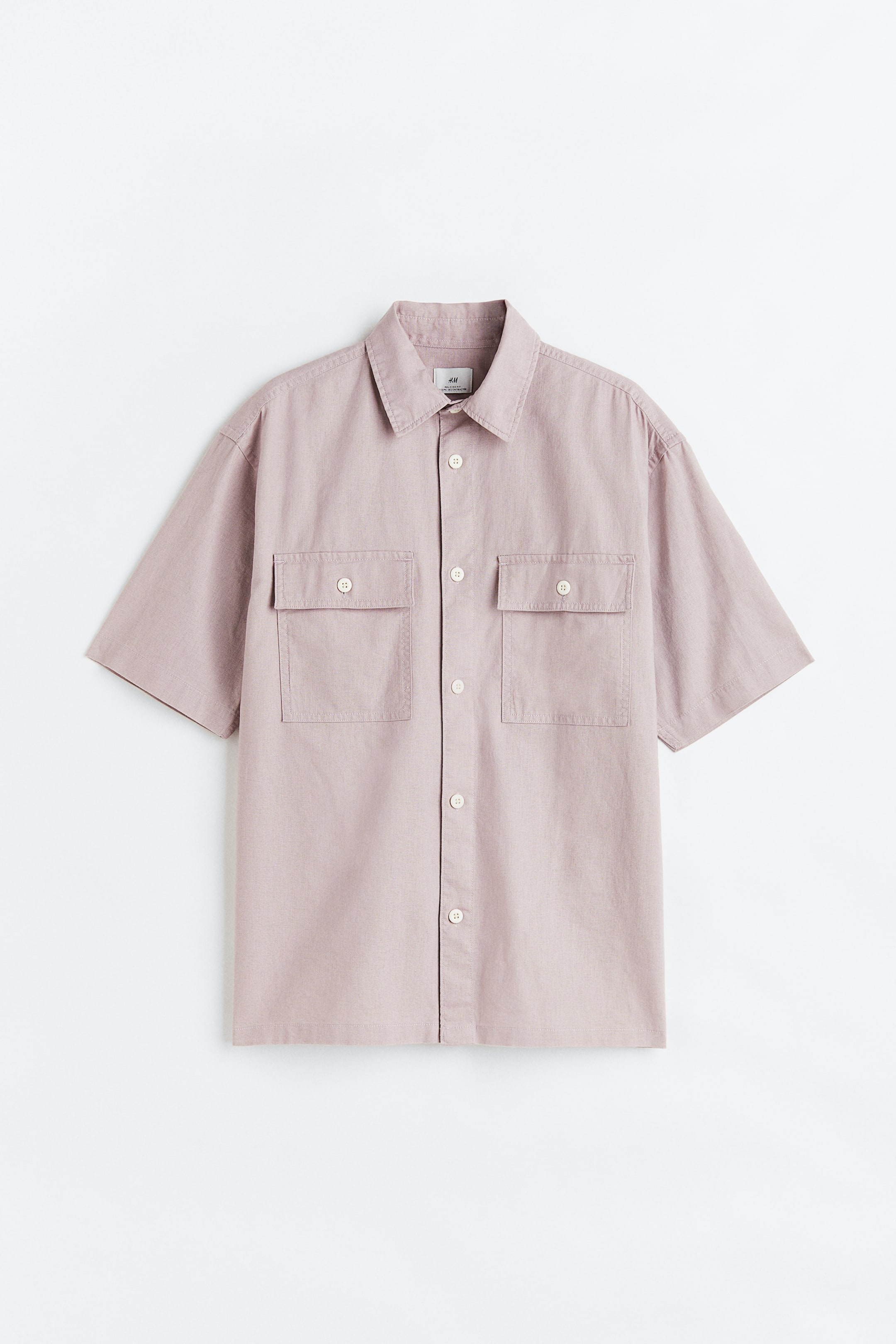 View larger image: Regular Fit Linen-blend Shirt - Light purple - Men | H&M PH 1