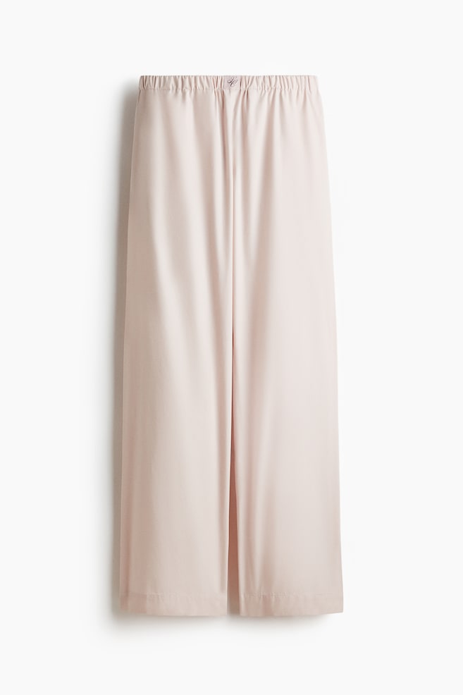Cotton poplin trousers - Hellrosa/Weinrot - 1
