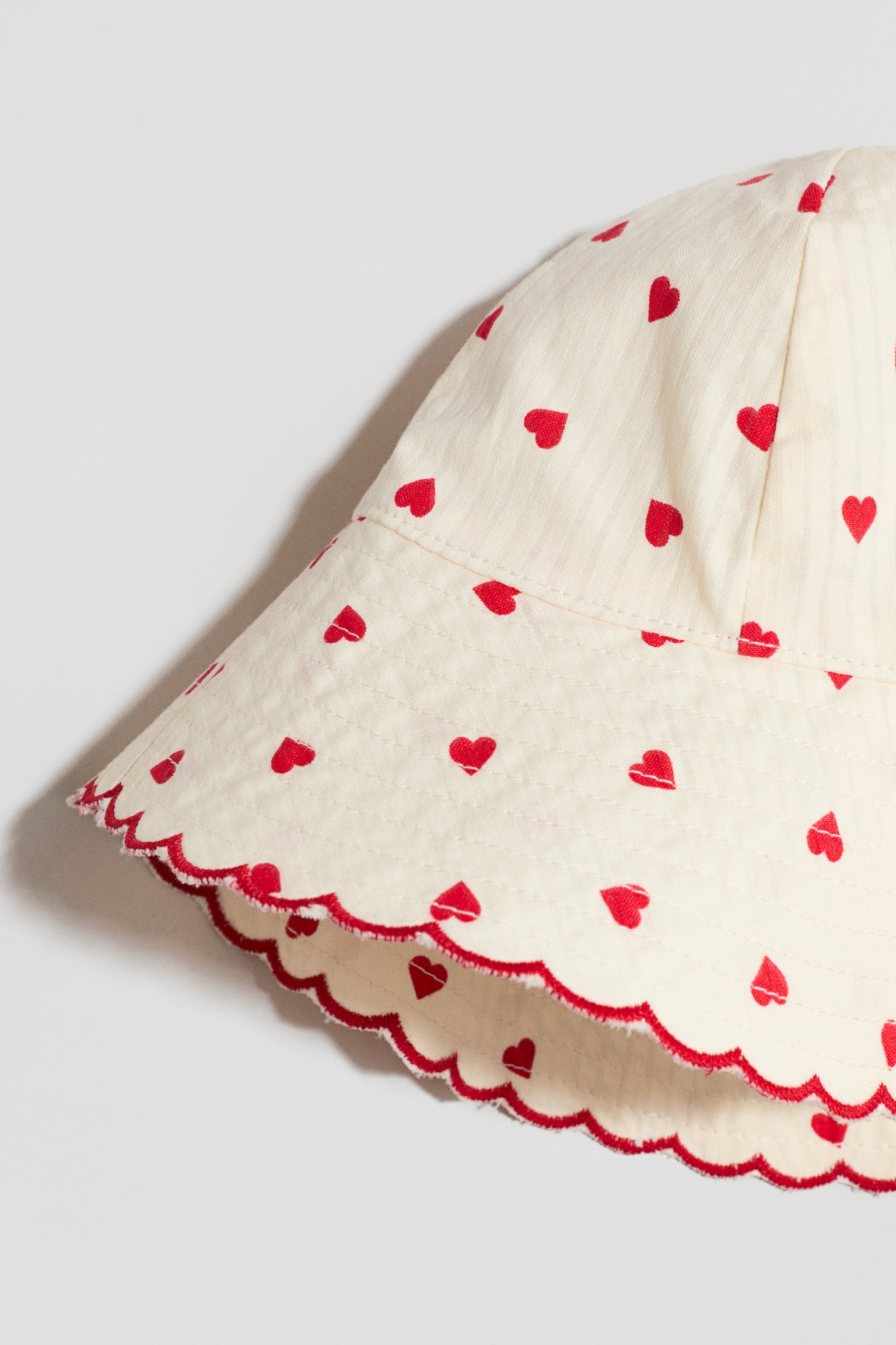 Printed wide-brim sun hat - Cream/Hearts/Dusty green/Floral/Light pink/Floral - 2