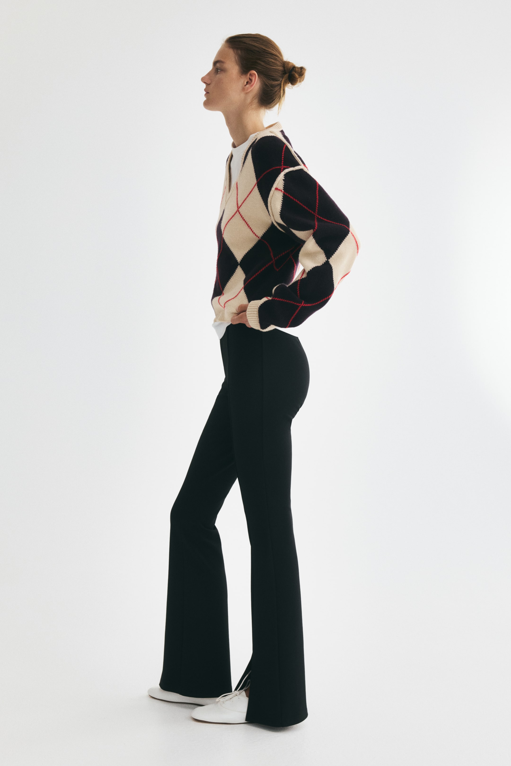 Legging évasé avec plis