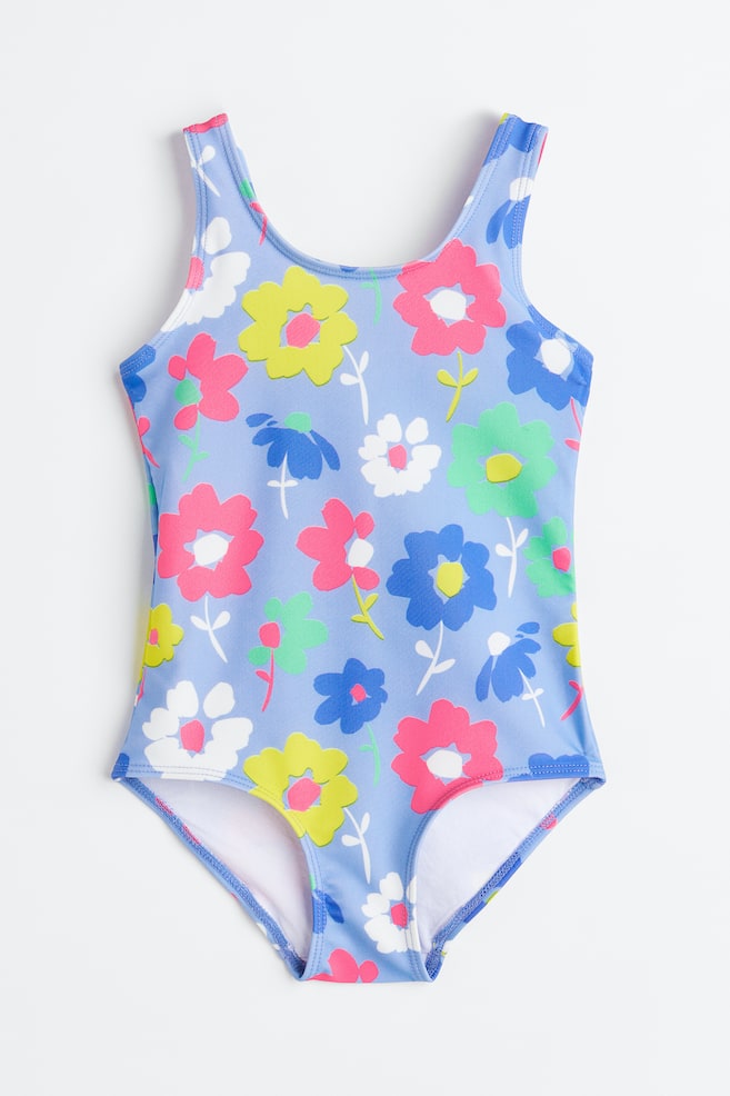 Patterned swimsuit - Light blue/Floral/Neon green/Unicorns/Yellow/Striped/Bright pink/Patterned/dc - 1
