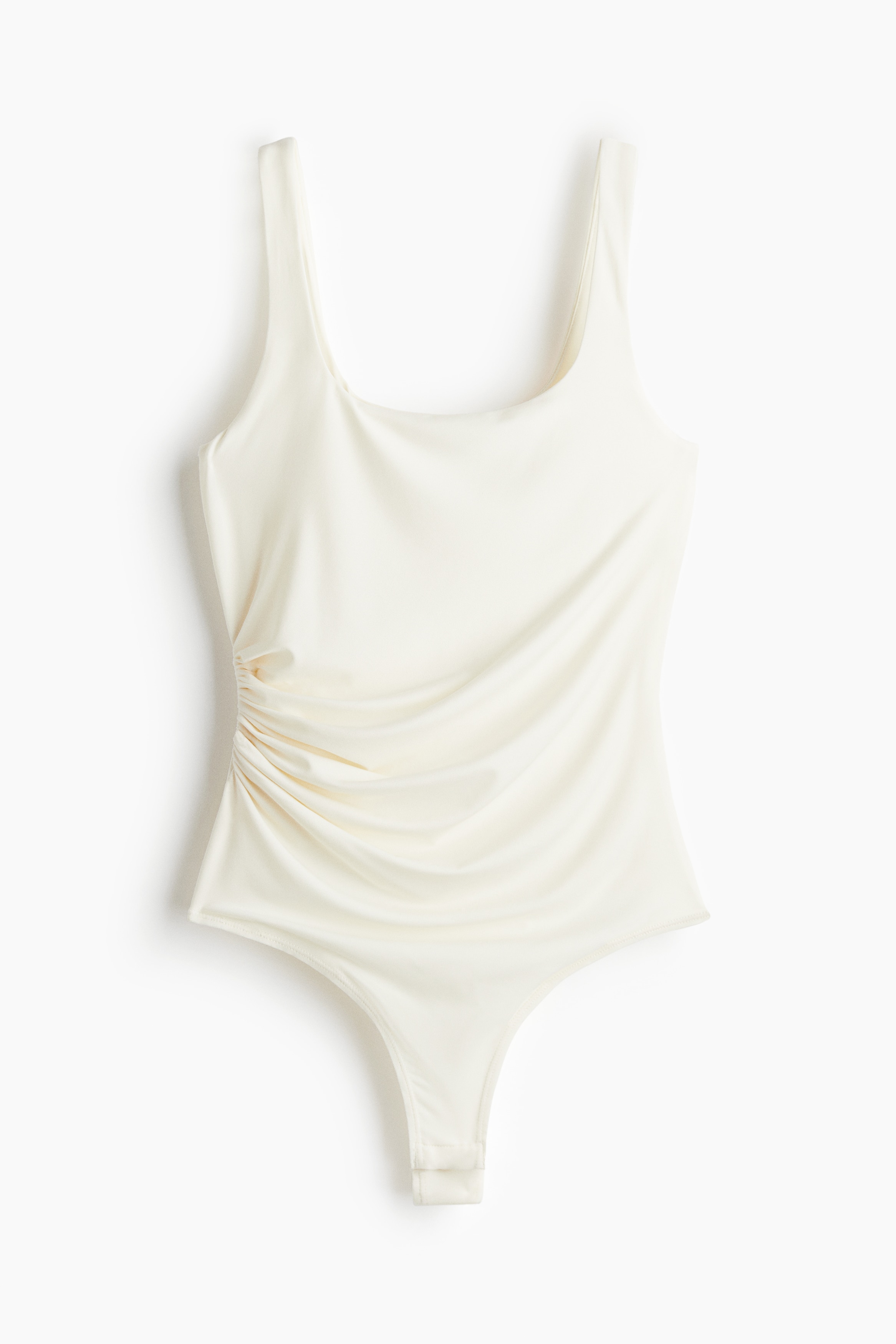 Draped Bodysuit - Cream/Bright red/Black