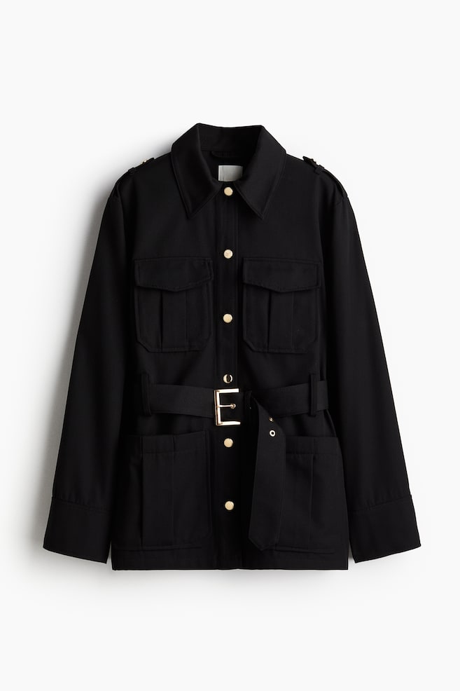 Loose cargo jacket - Black - 1
