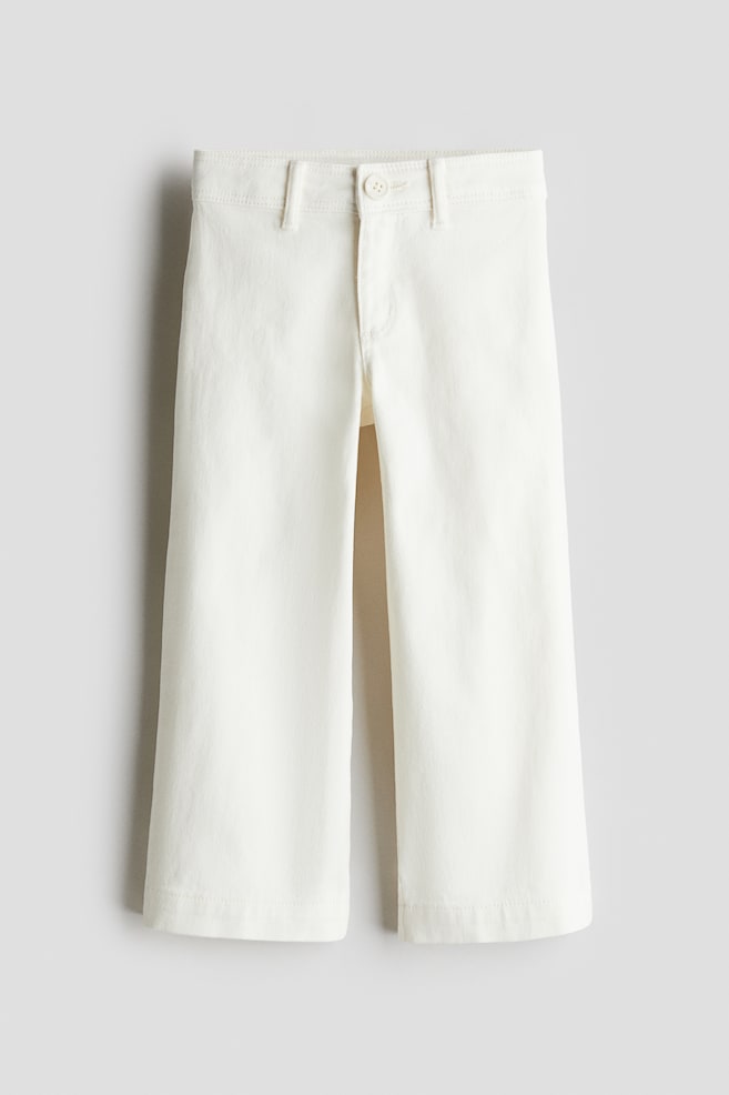 Ausgestellte Hose - Weiß/Schwarz - 1