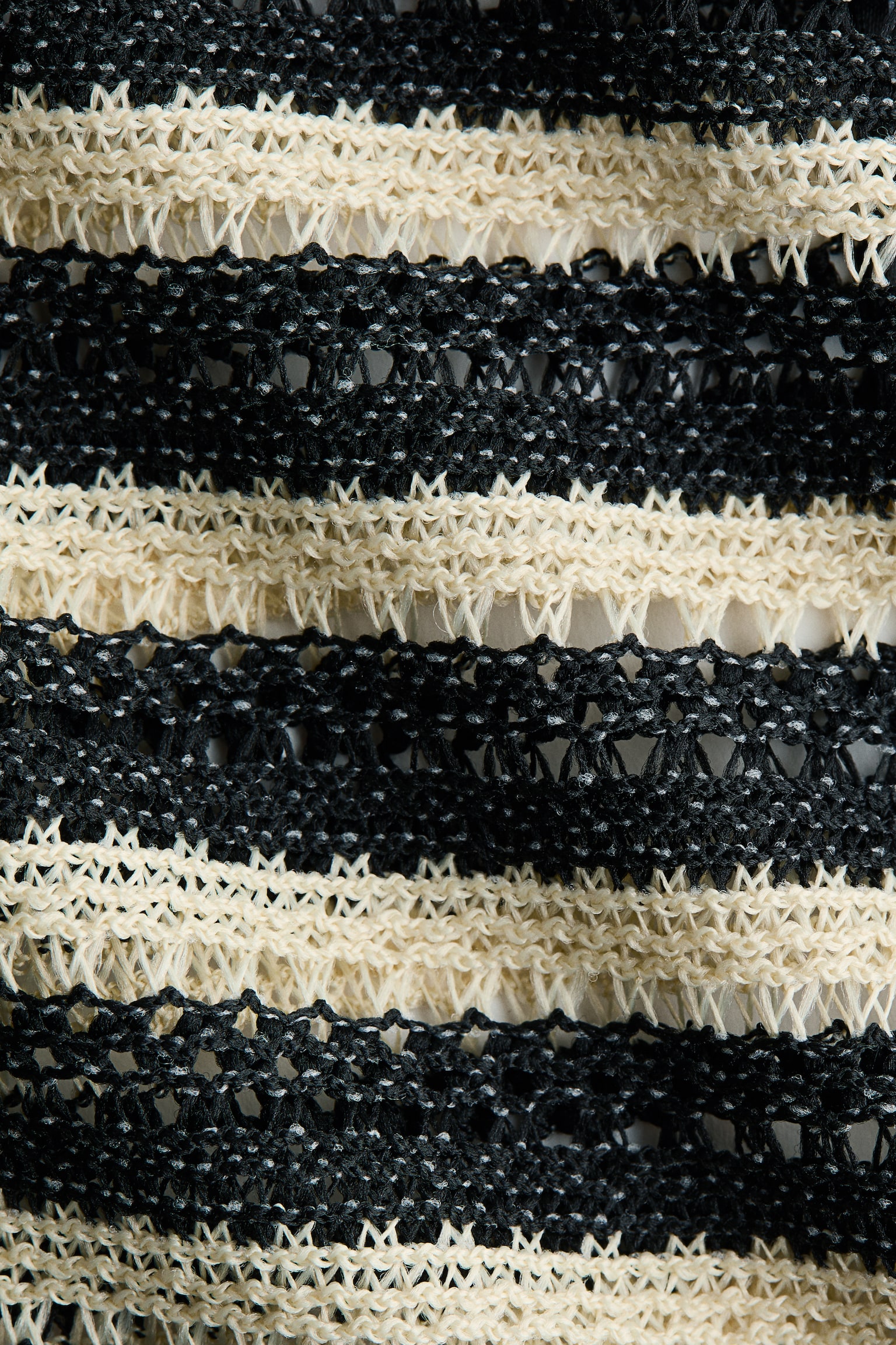 Strandtop mit Trägern - Schwarz/Cremefarben gestreift - 7