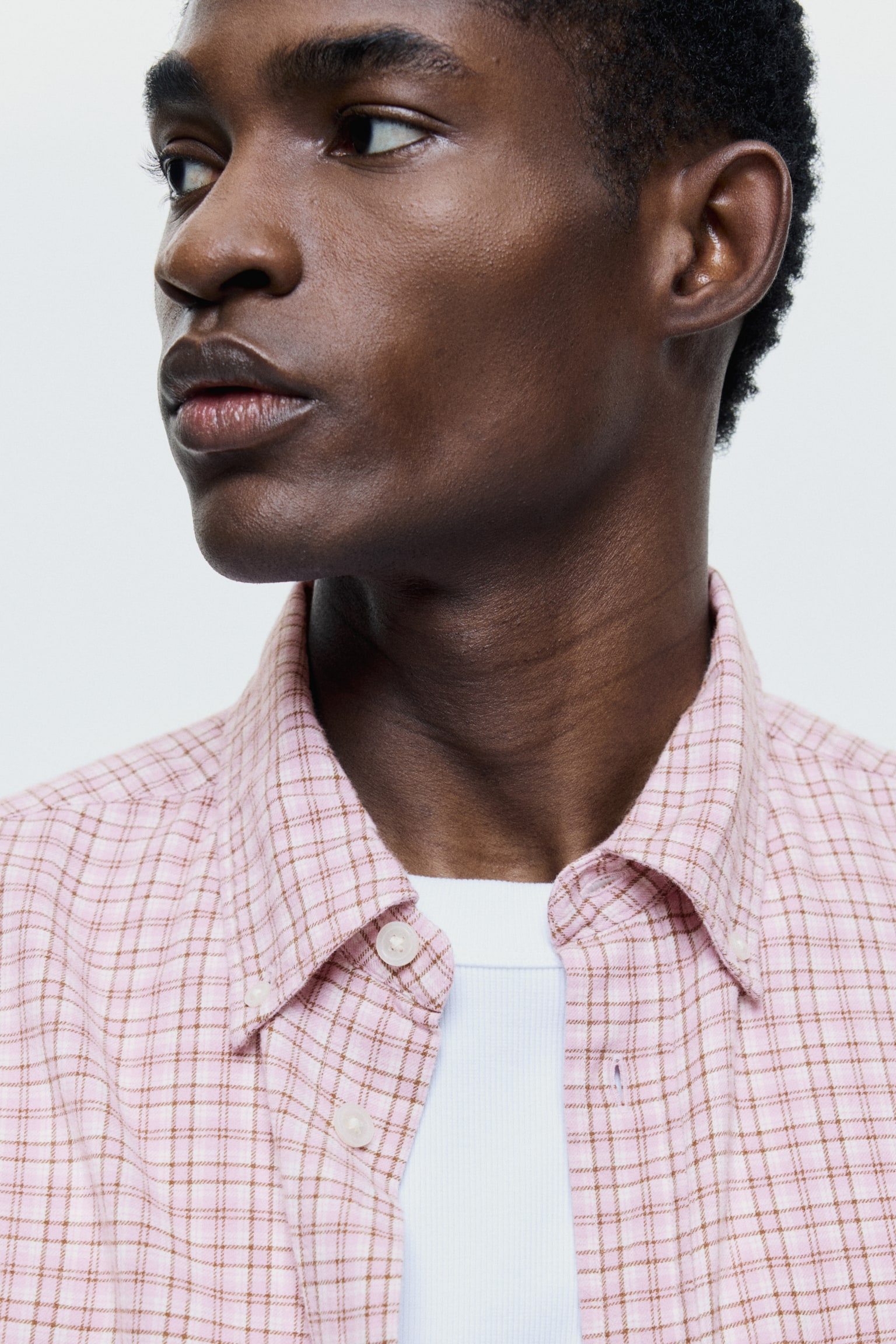 Relaxed Fit Cotton shirt - Pink/Checked/Beige/Checked/Brown/Checked - 5