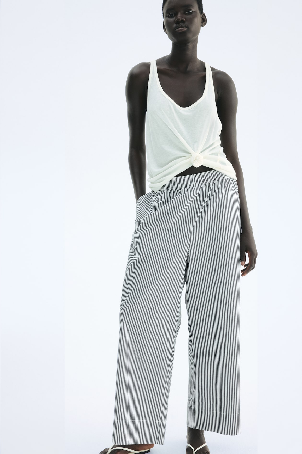Ankle-Length Cotton Pants - image 4