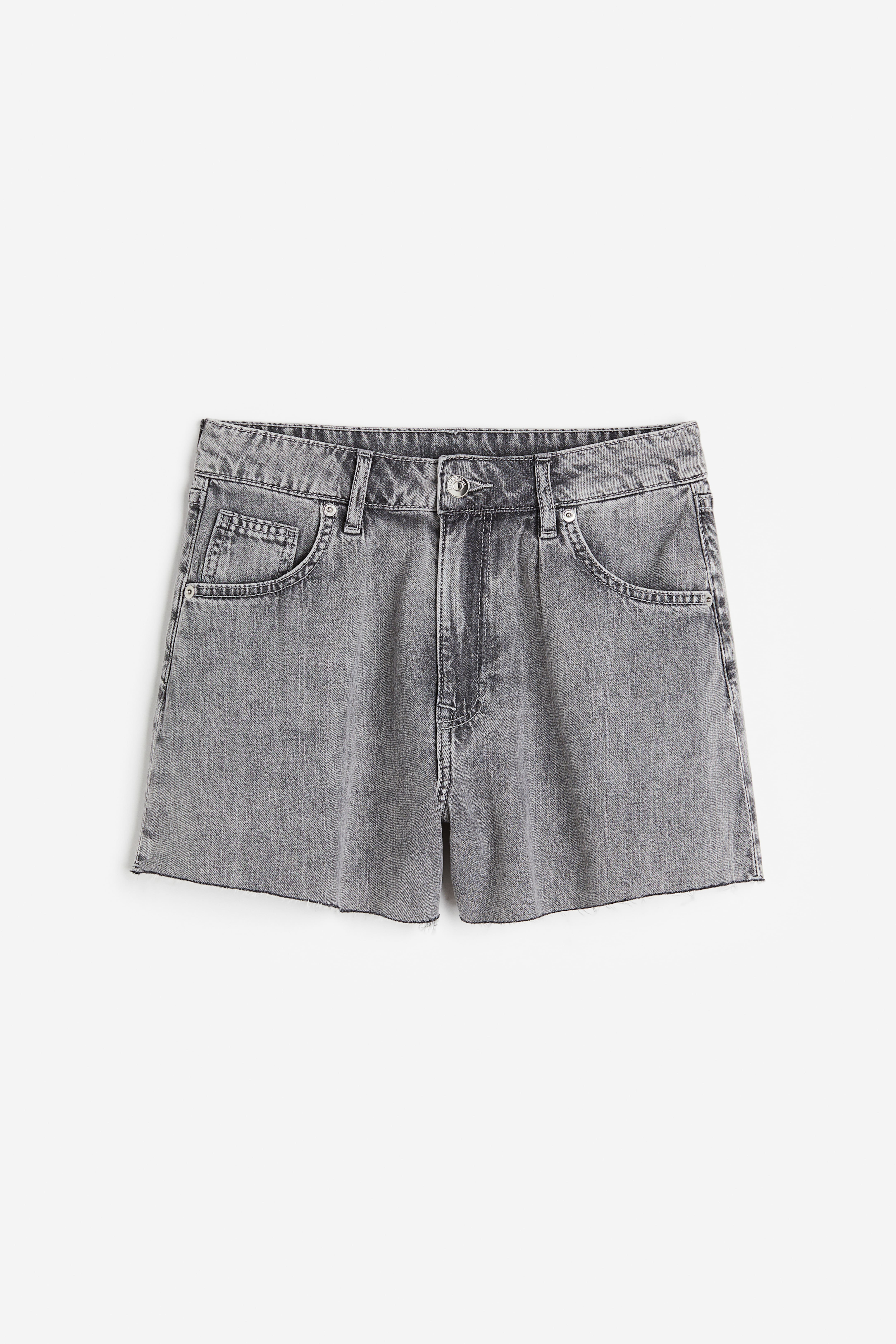 High Denim Shorts Gray Ladies H M CA