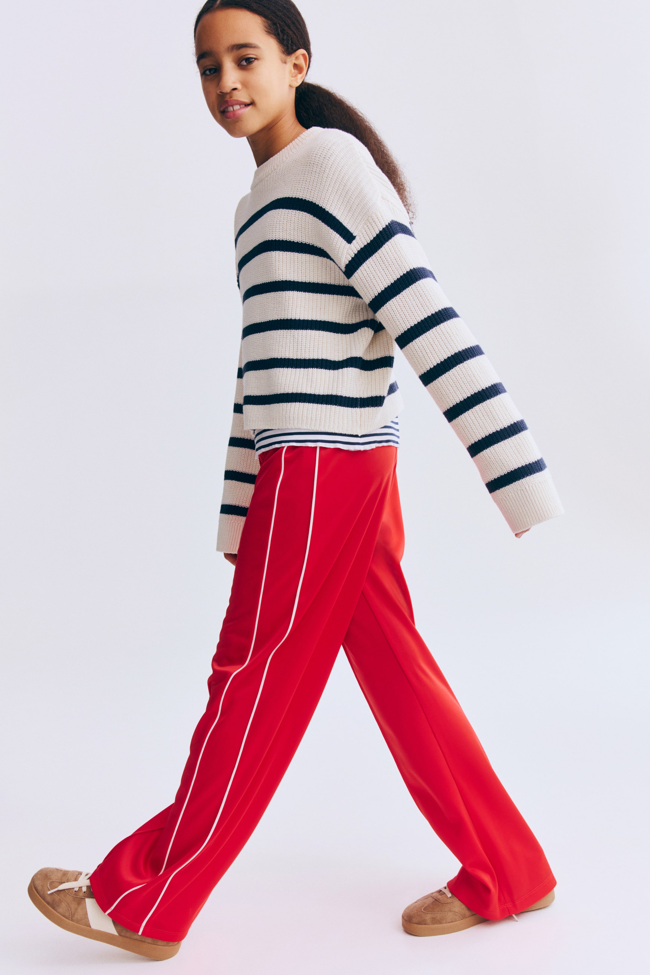 Детские брюки H&M Wide-Leg Track Pants — фото 3