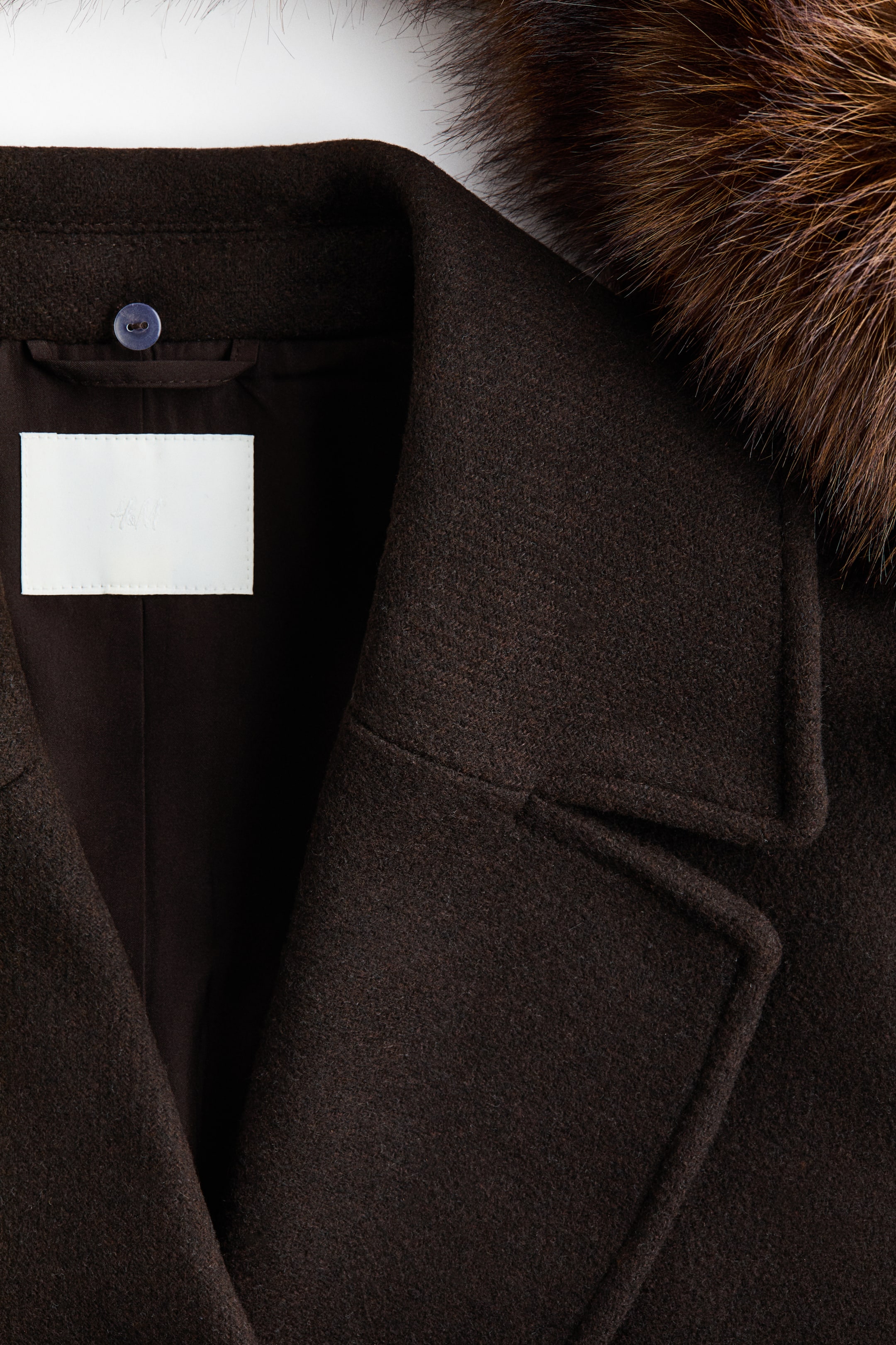 Vis større bilde: Dobbeltspent kåpe - Mørk brun - DAME | H&M NO 8