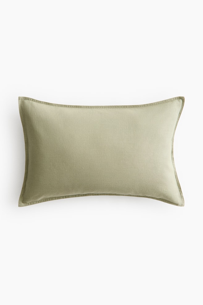 Linen-blend cushion cover - Sage green/Dark brown/Light dusty blue/Mole/Blue/Light dusty pink/Beige/Light yellow/Orange/Dark khaki green/White/Light brown/White - 1