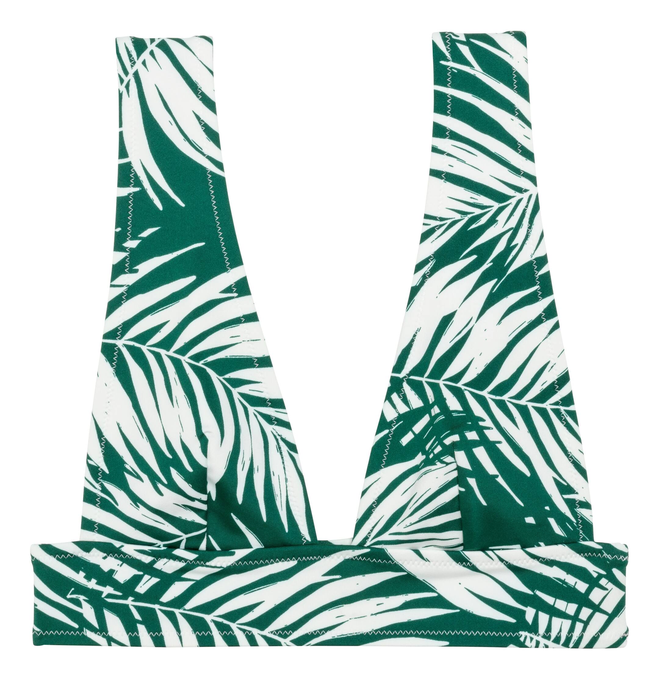 View larger image: Bikini Top - White/green patterned - Ladies | H&M US 1