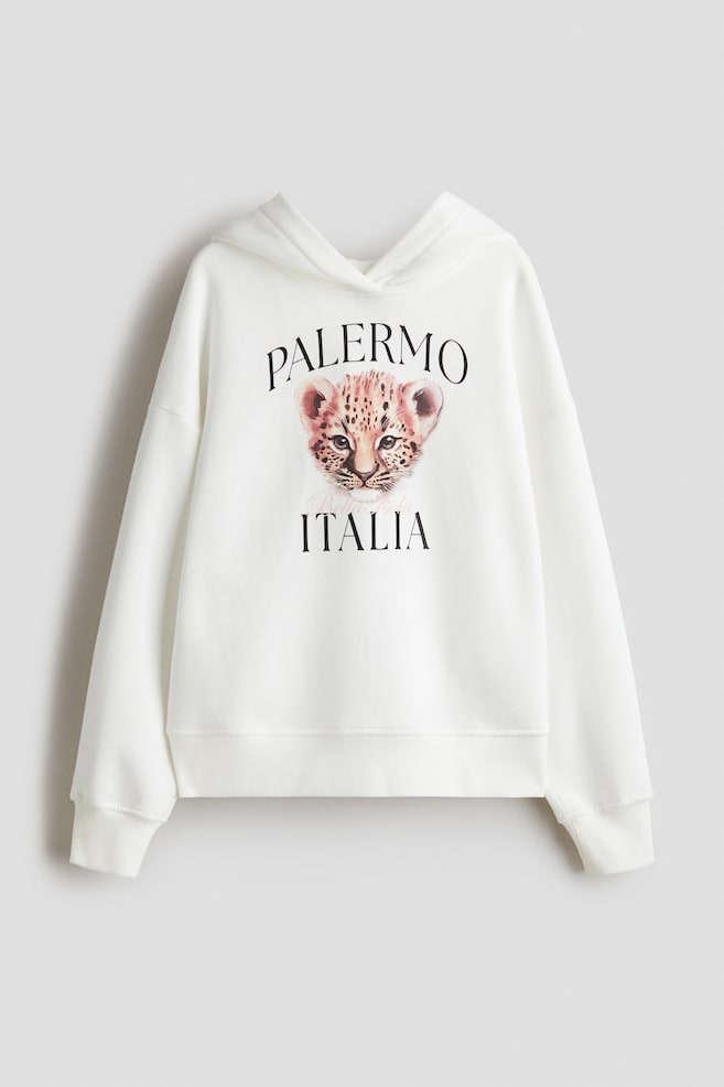 Oversized Hoodie with Motif - White/Palermo/White/Ski Club/Dark gray/Paris Amour/Light purple/Los Angeles/Light blue/Amour - 1