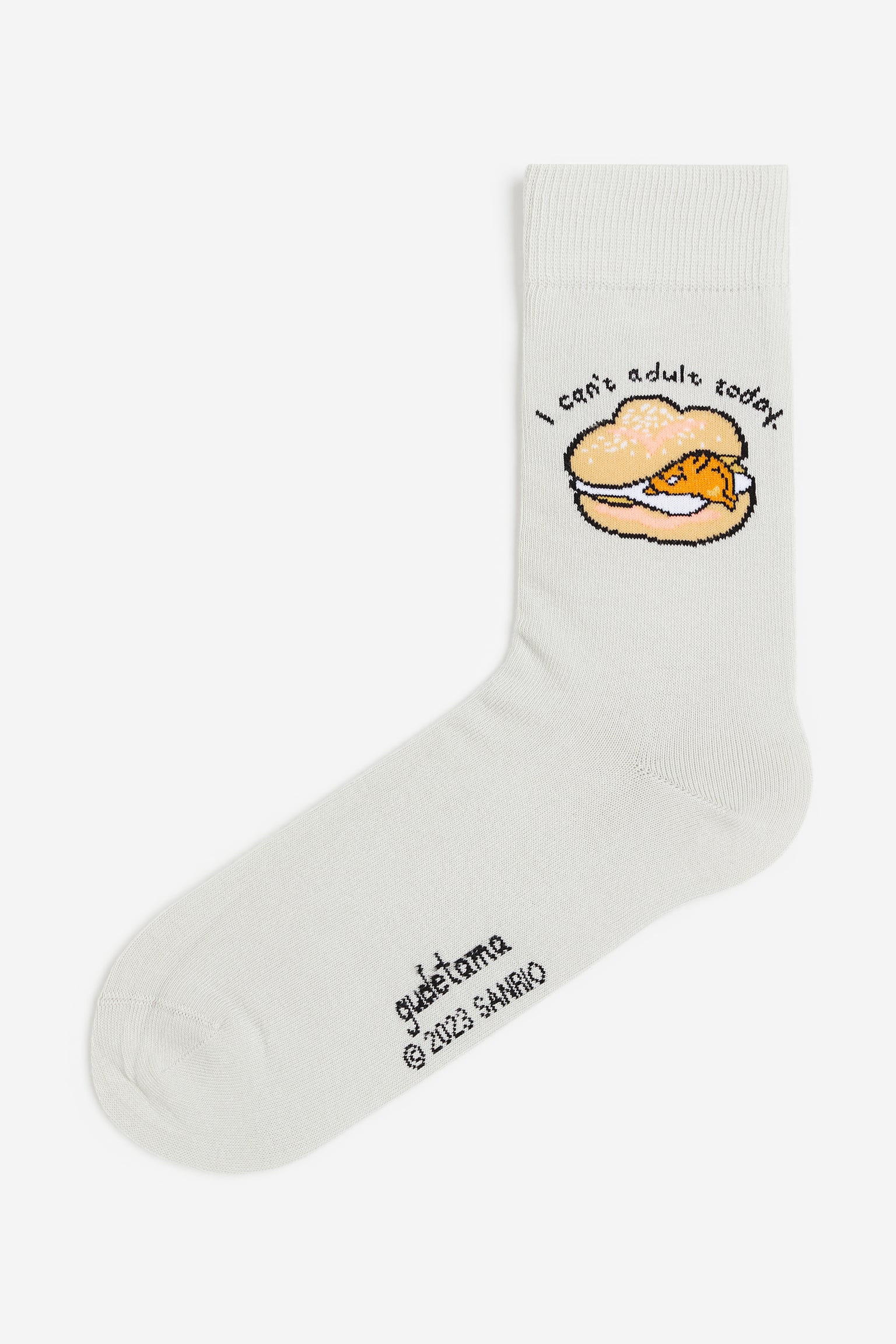 Tất có hoạ tiết - Màu xám nhạt/Gudetama - 1