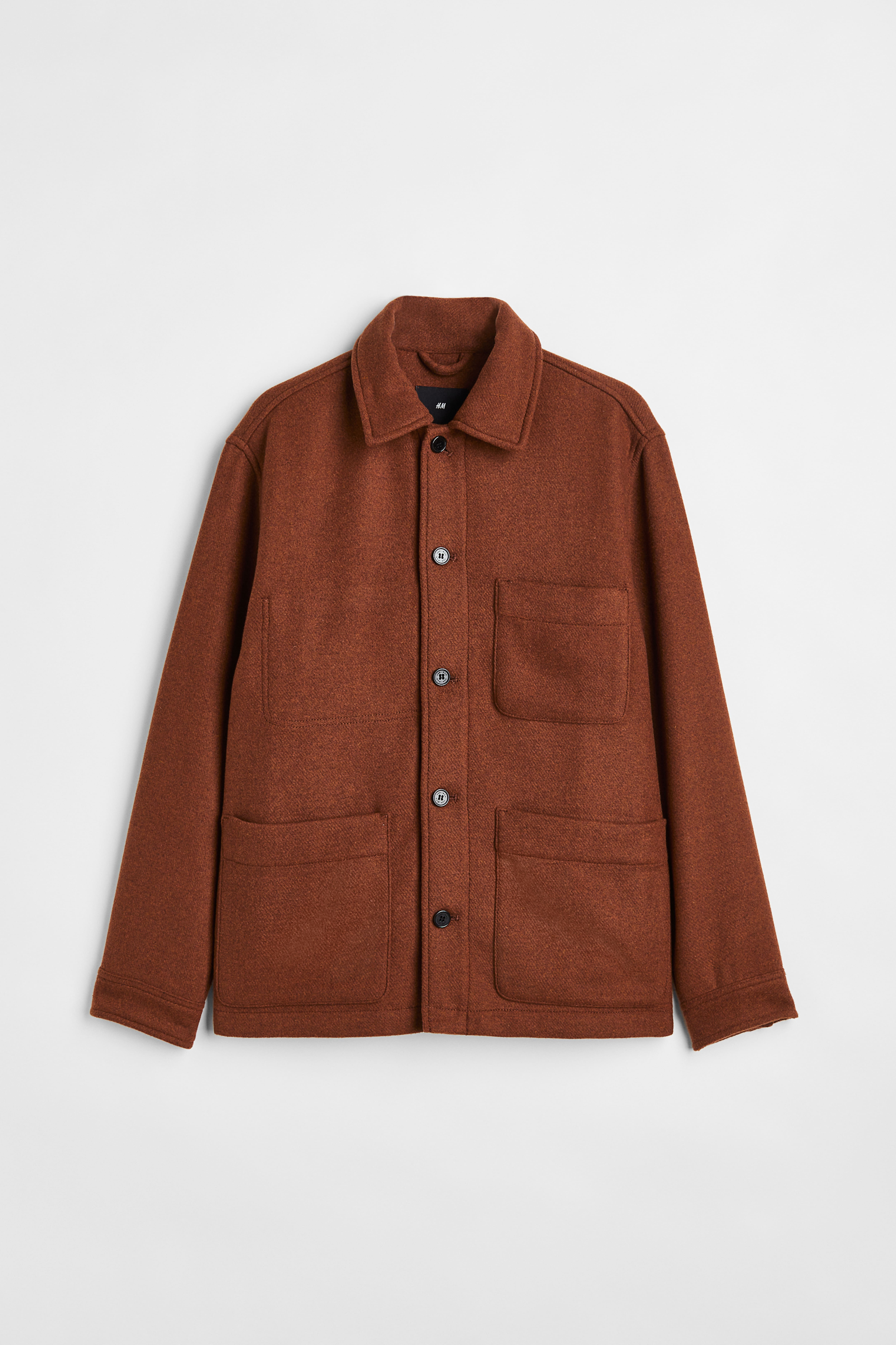 H&M Wool sale jacket brown mens