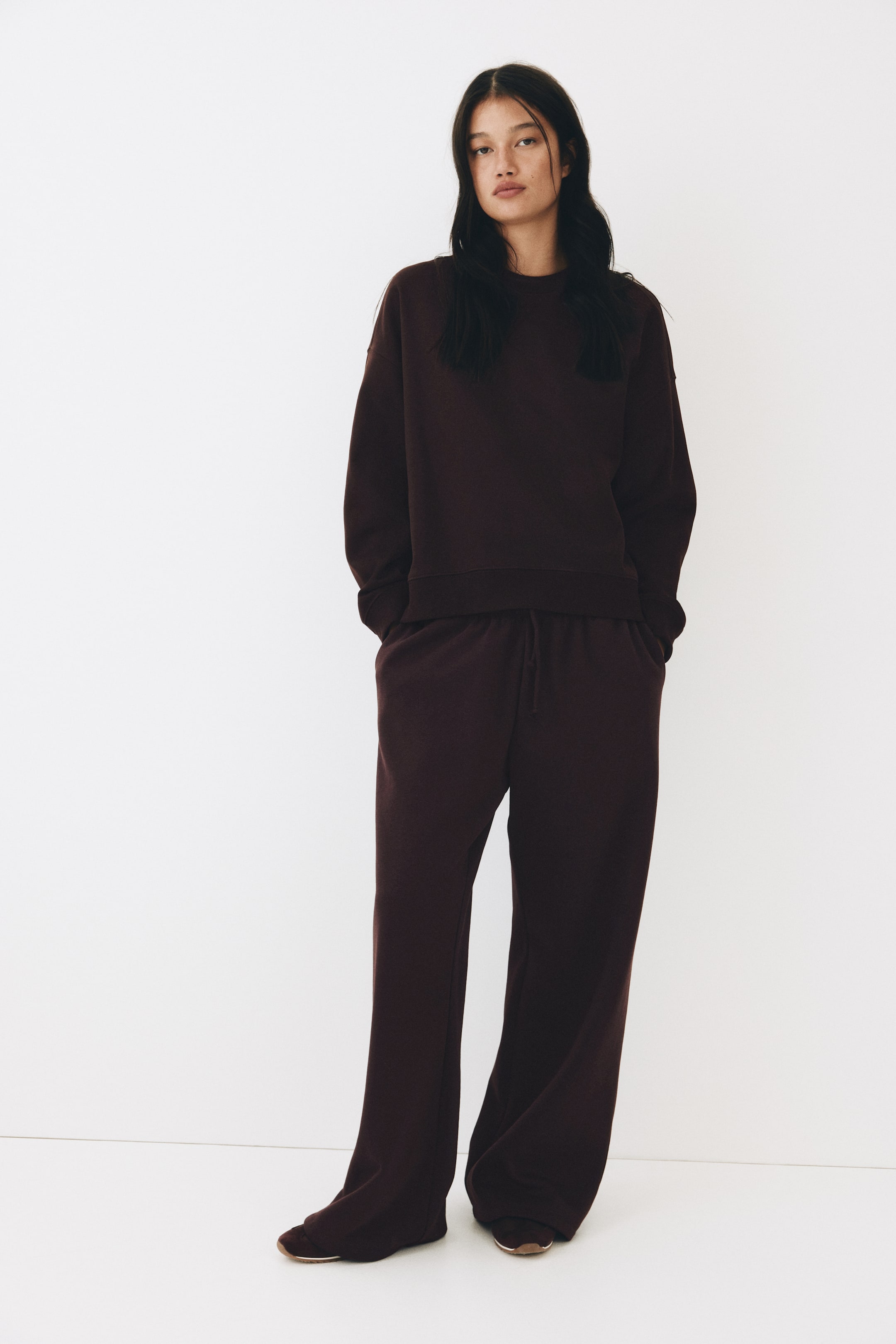 View larger image: Print-motif sweatshirt - Plum purple - Ladies | H&M 1