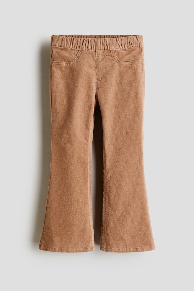 Flared corduroy treggings - Beige/Black/Dusty green/Pink/Pink - 1
