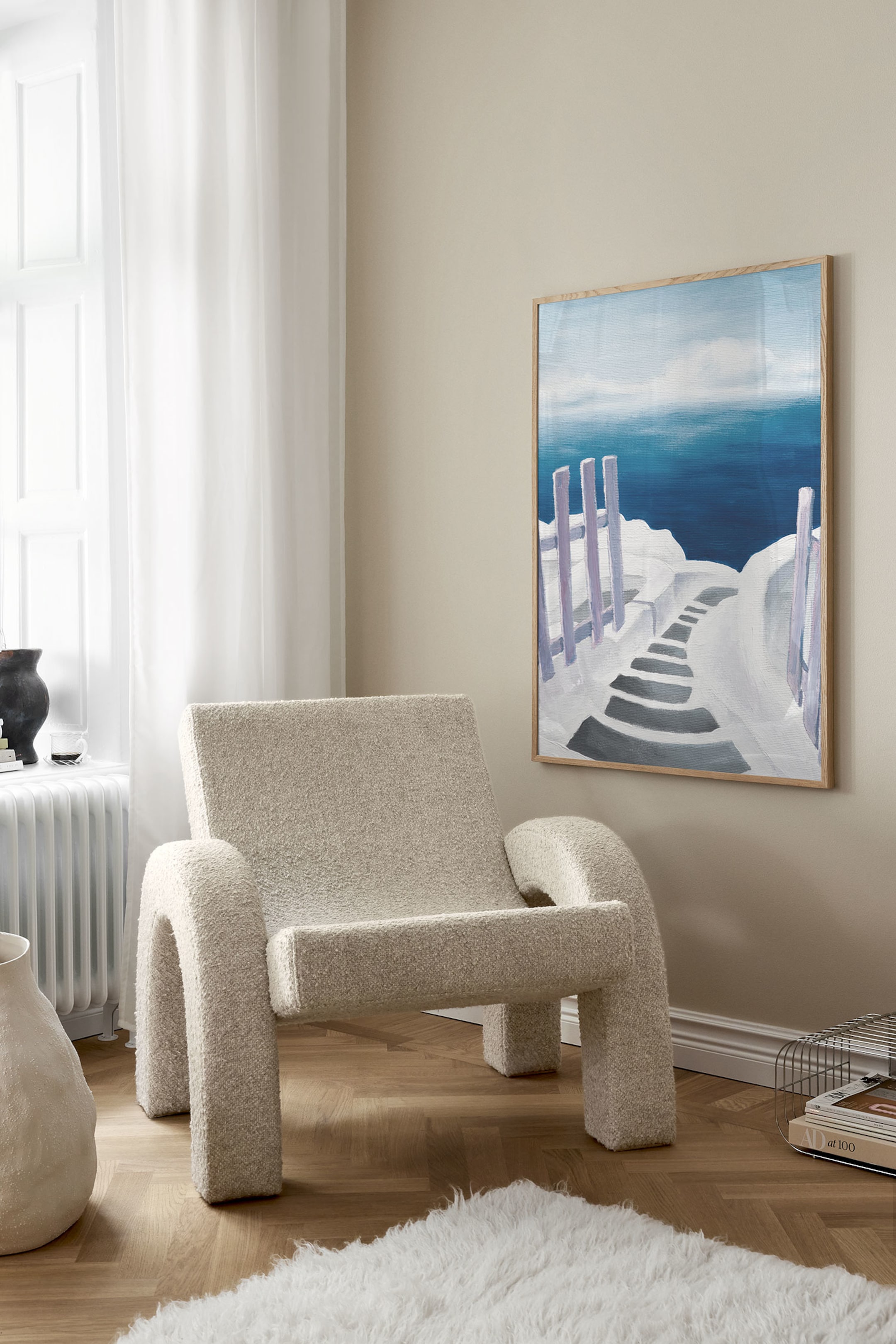 Zobacz większy obraz: Santorini Road Plakat - Niebiesko/biały - Postery - HOME | H&M PL 1