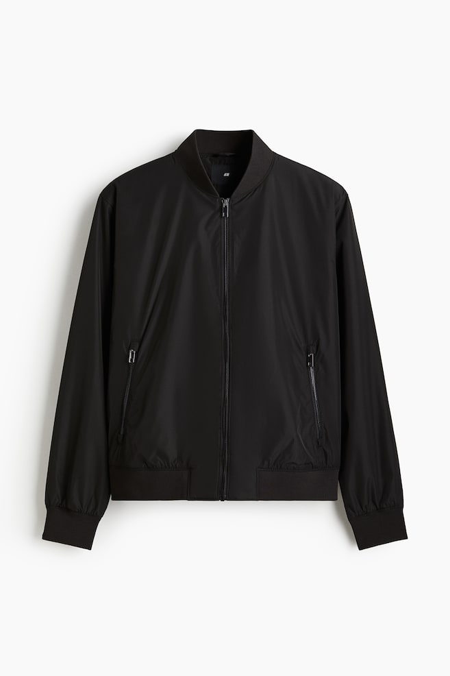 Cazadora bomber ligera - Negro/Verde caqui oscuro - 1