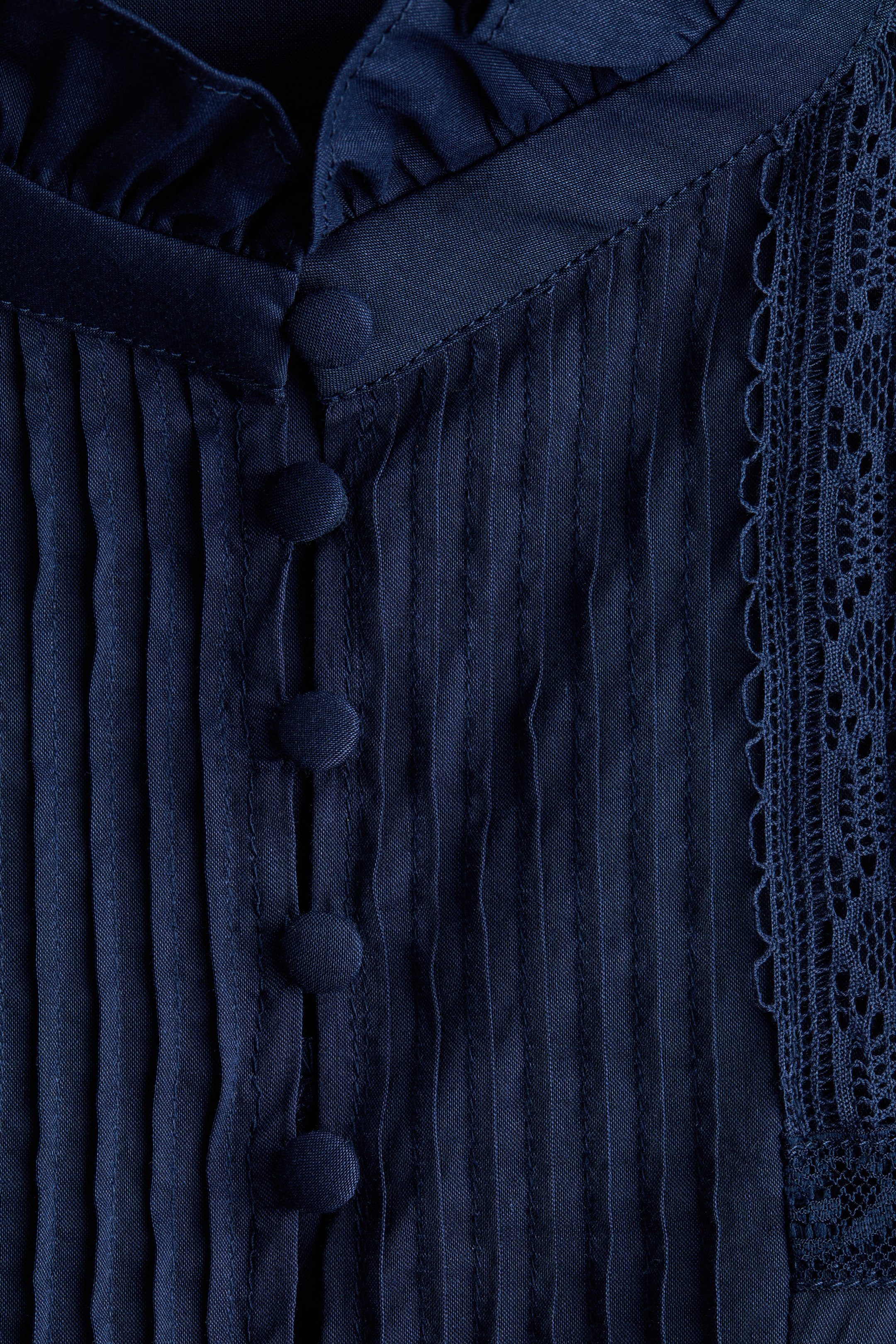 Pintucked Cotton-Blend Blouse