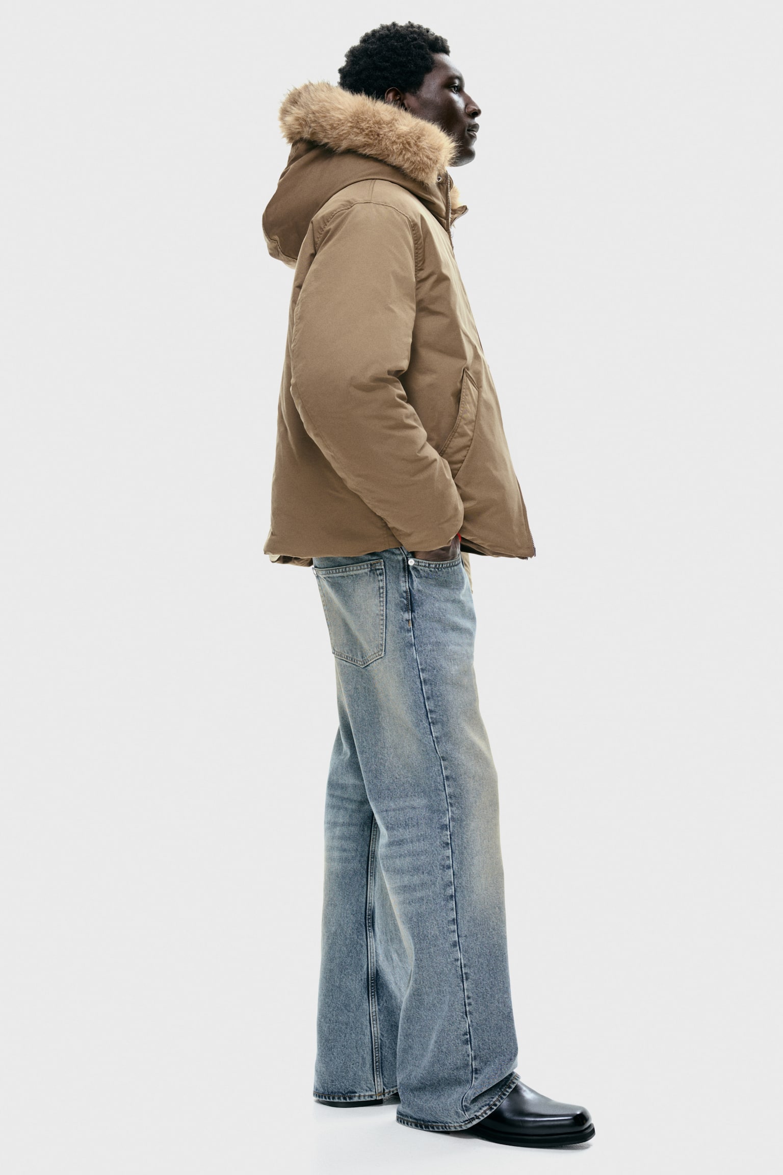 Padded jacket - Light brown - 4