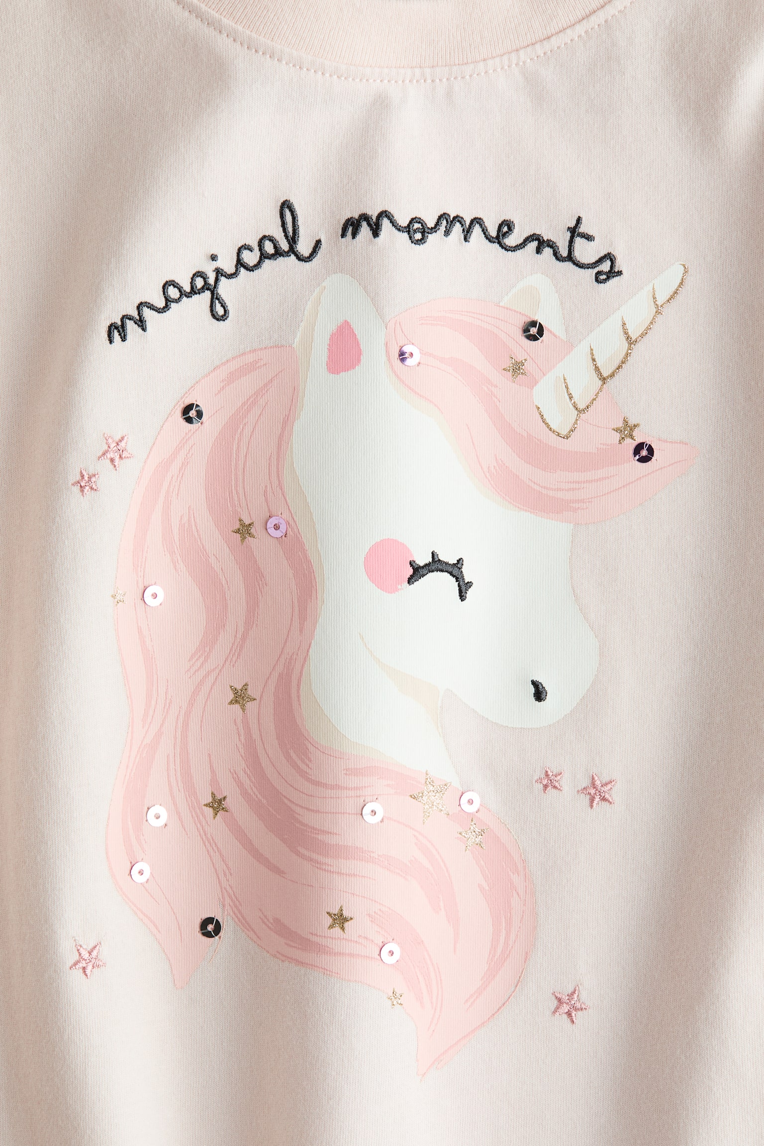 T-Shirt mit Motiv - Puderrosa/Einhorn/Rosa/Erdbeere/Hellrosa/Kirschen/Cremefarben/Ciao/Weiss/Erdbeeren/Cremefarben/Leopardenprint/Weiss/Blumen/Marineblau/Hellrosa/Herzen/Cremefarben/Schleifen/Weiss/Marineblau/Hellrosa/Schleifen - 2