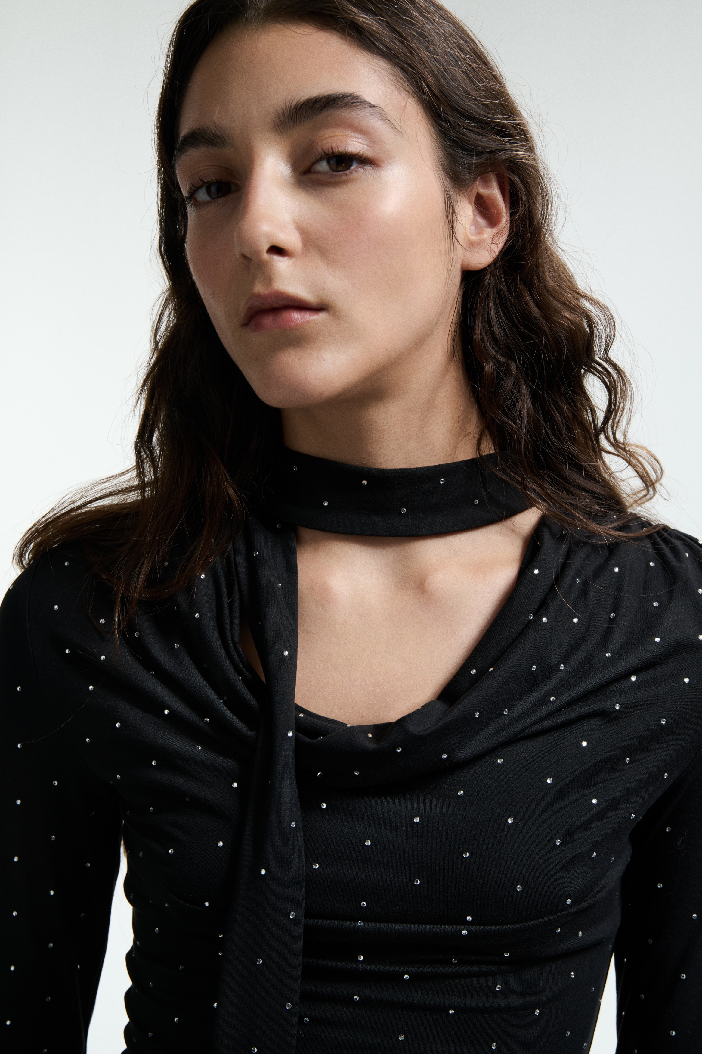 Scarf-Detail Top
