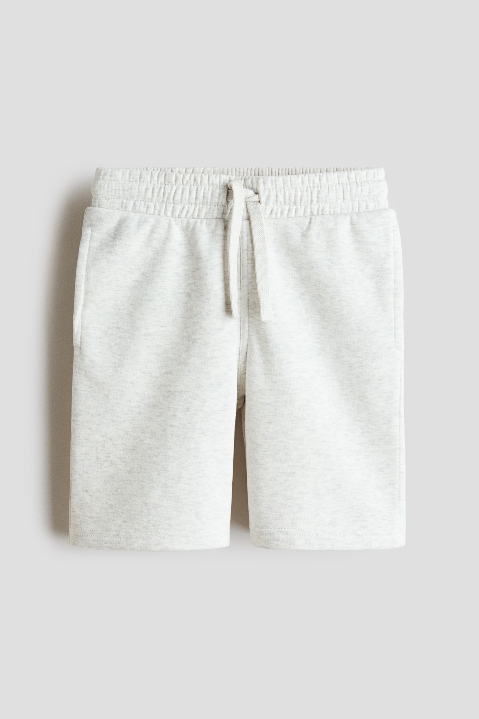 Calções em tecido moletão - Cinzento claro mesclado/Cinzento/Preto/Cinzento claro mesclado/Lilás escuro/Verde cinza claro/Azul marinho/Azul vivo - 1