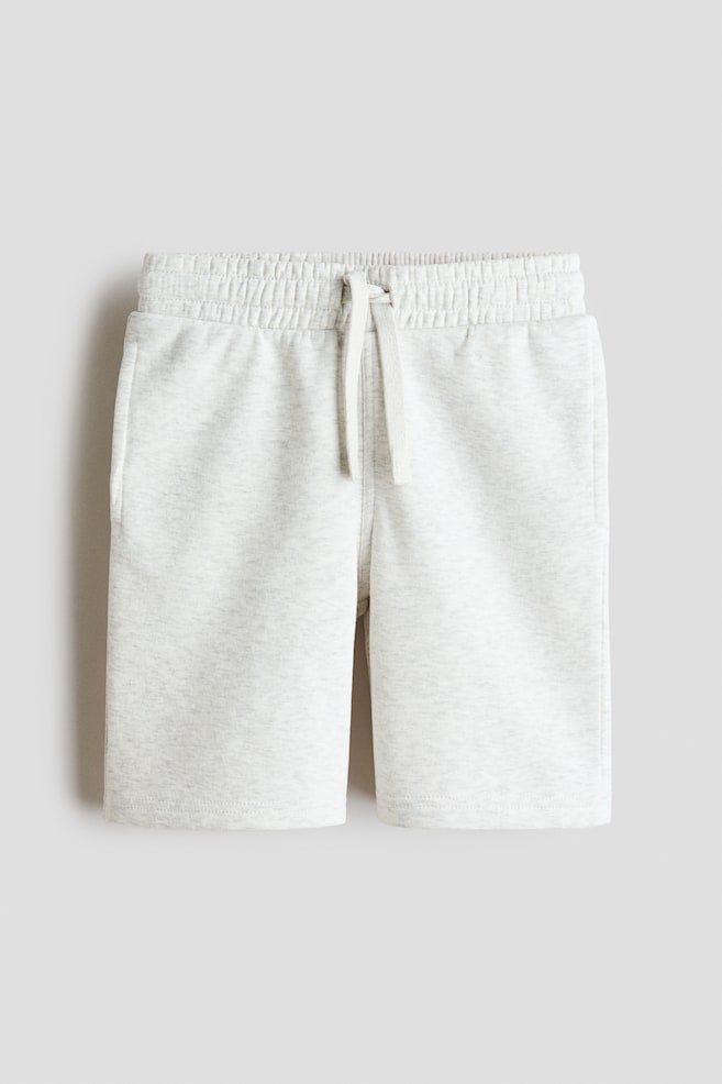 Short en molleton - Gris clair chiné/Noir/Bleu ancien clair/Gris clair chiné/Jaune clair/Bleu marine/Violet foncé/Gris - 1