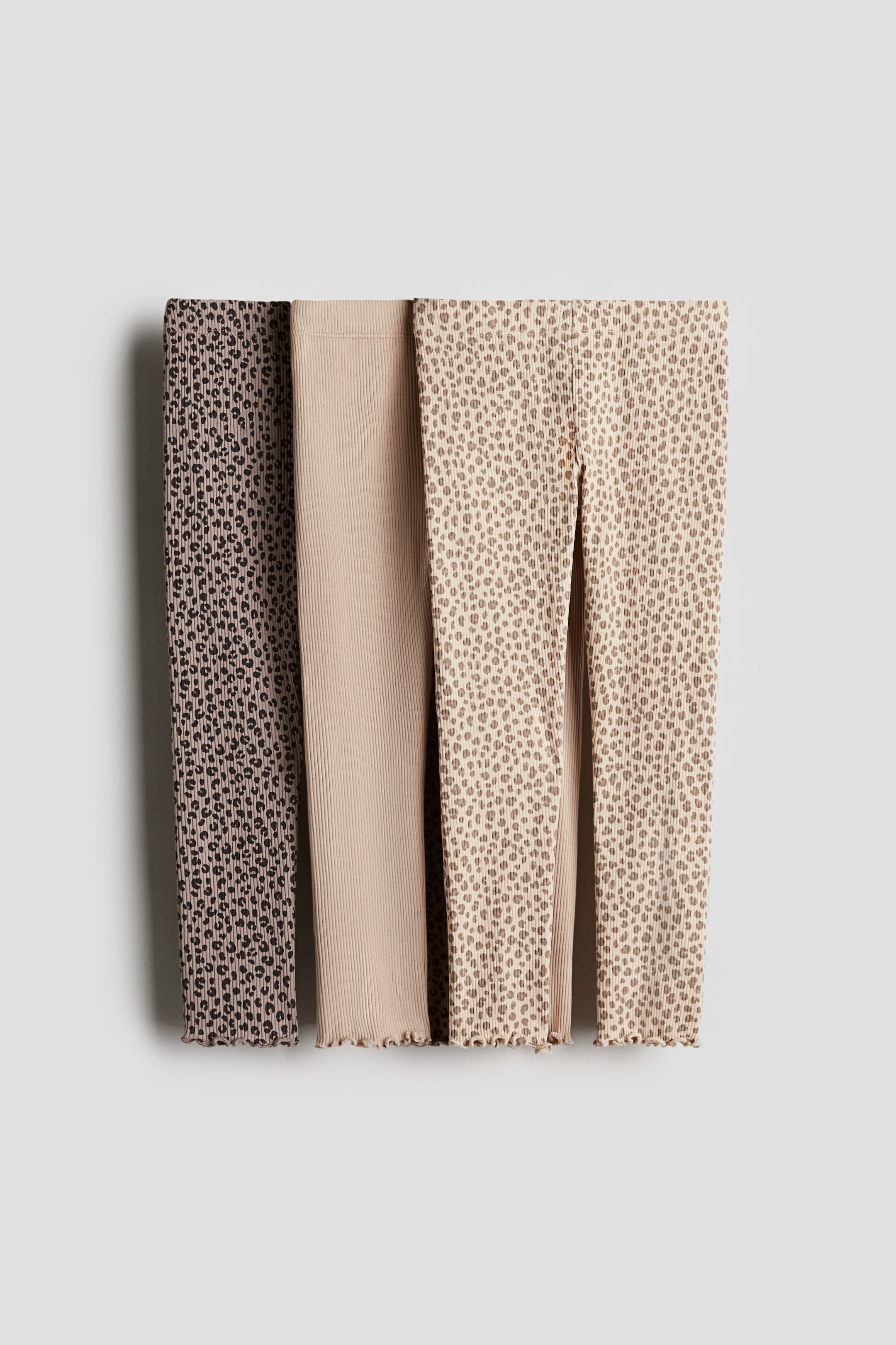 3-pack Ribbed Cotton Leggings