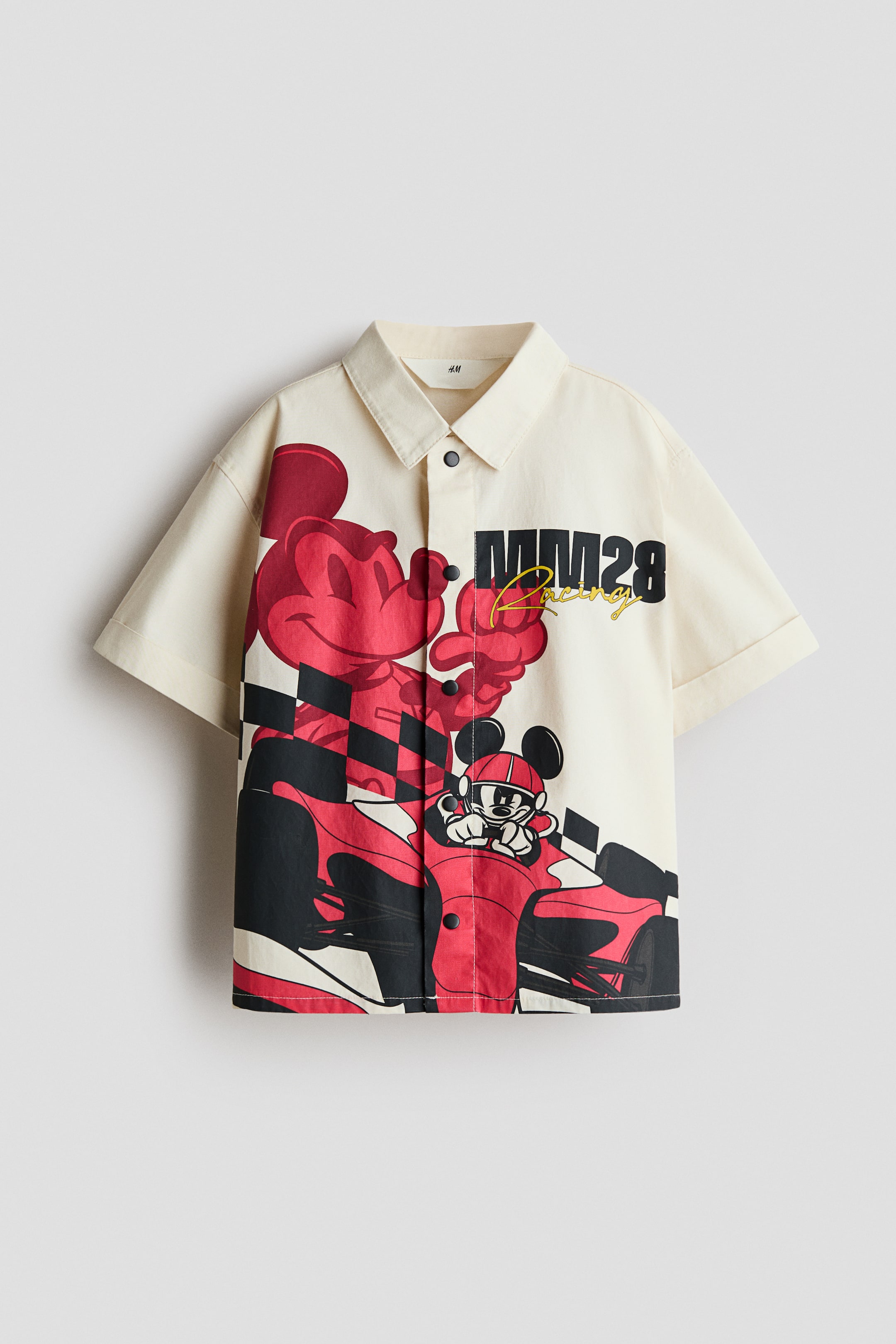 Chemise imprimée en popeline de coton