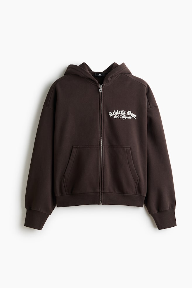Oversized Fit Printed zip-through hoodie - Dark brown/Athletic Dept/Dusty blue/Westcoast/Black/Original - 1