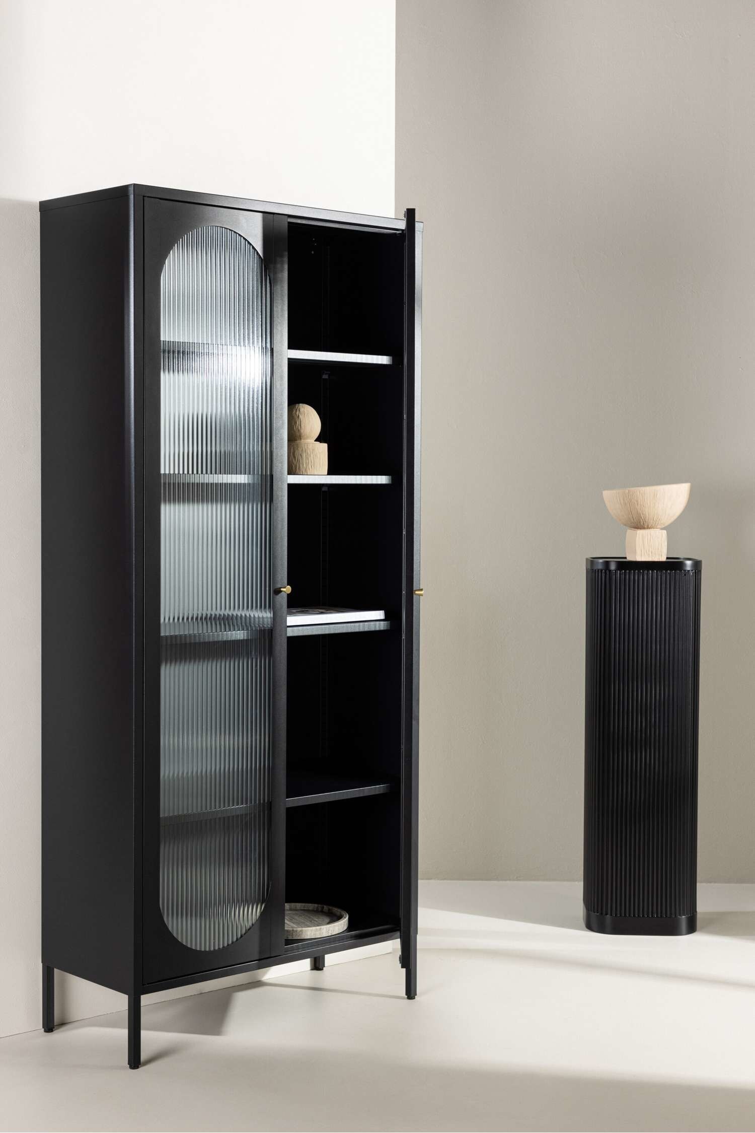 Armadio Lima - Acciaio, Nero/Acciaio, Beige