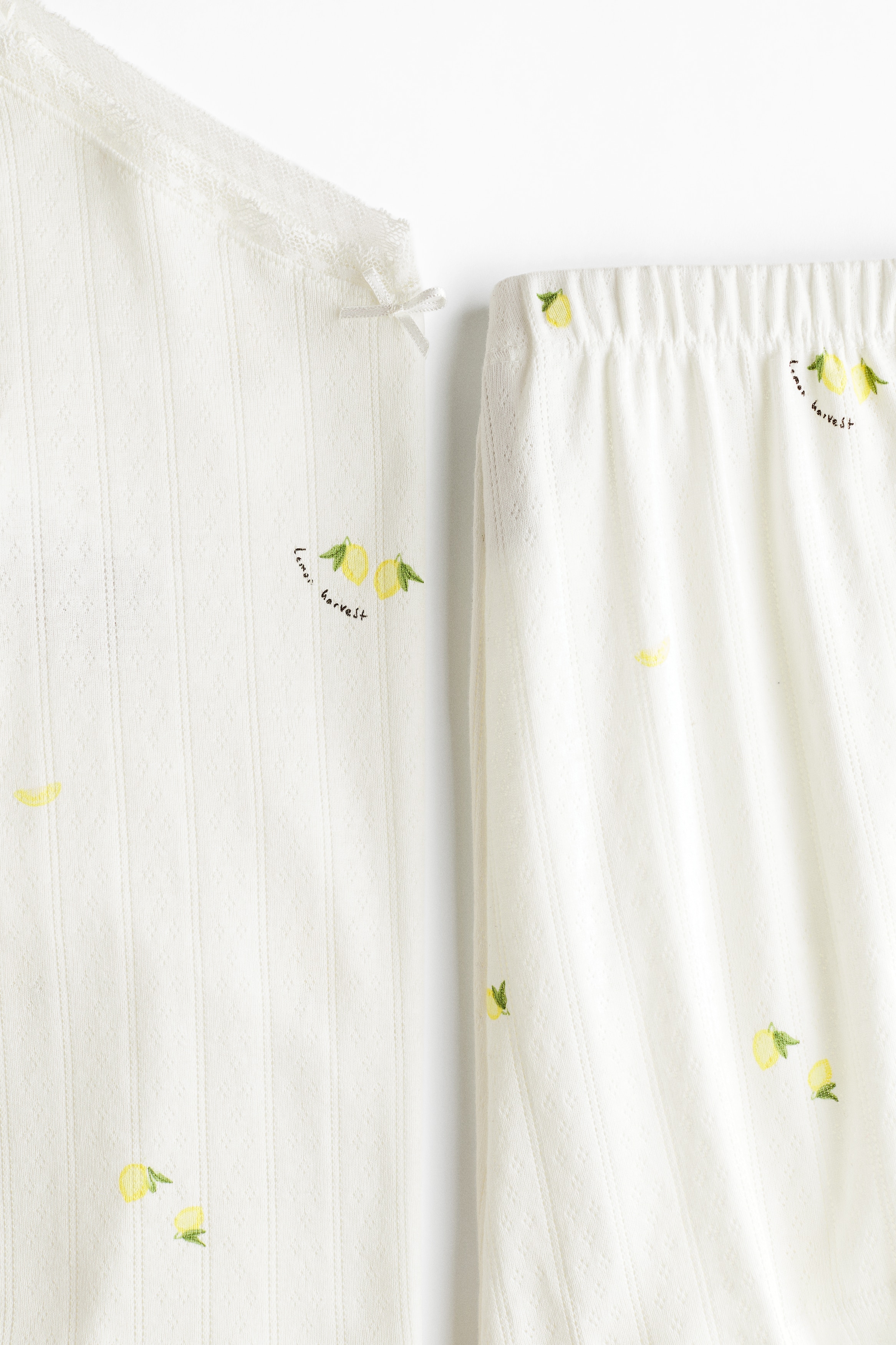 Cotton pointelle pyjamas