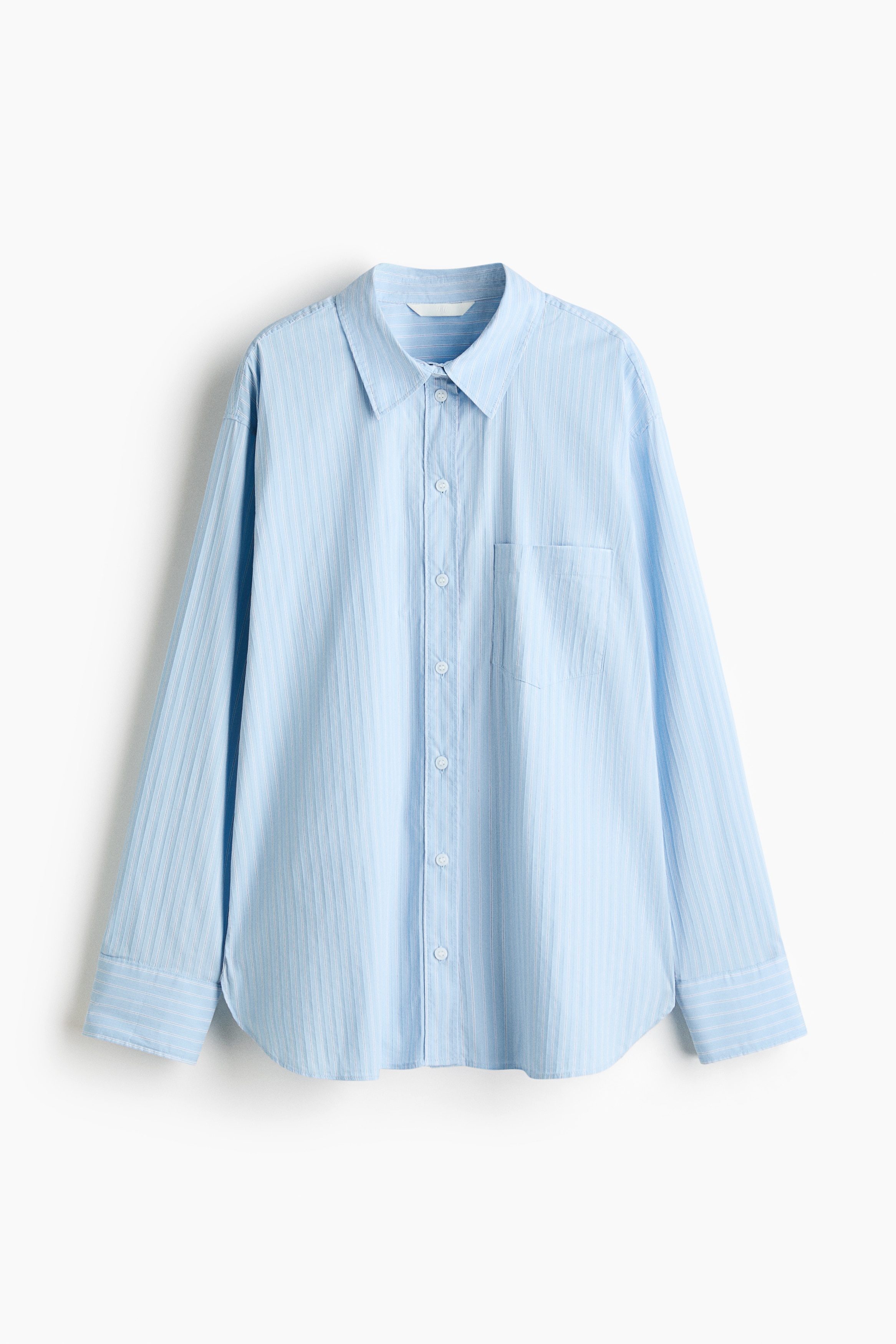 Camisa oversize - Azul claro/Rayas/Blanco/Rosa/Rayas
