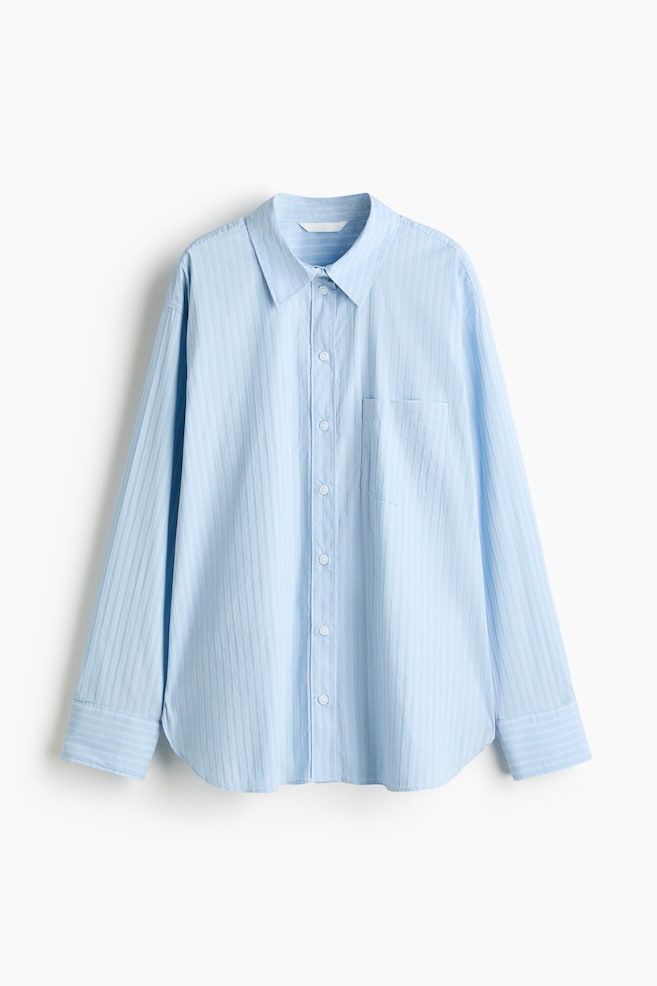 Oversized Shirt - Light blue/Stripe/White/Pink/Stripe - 1