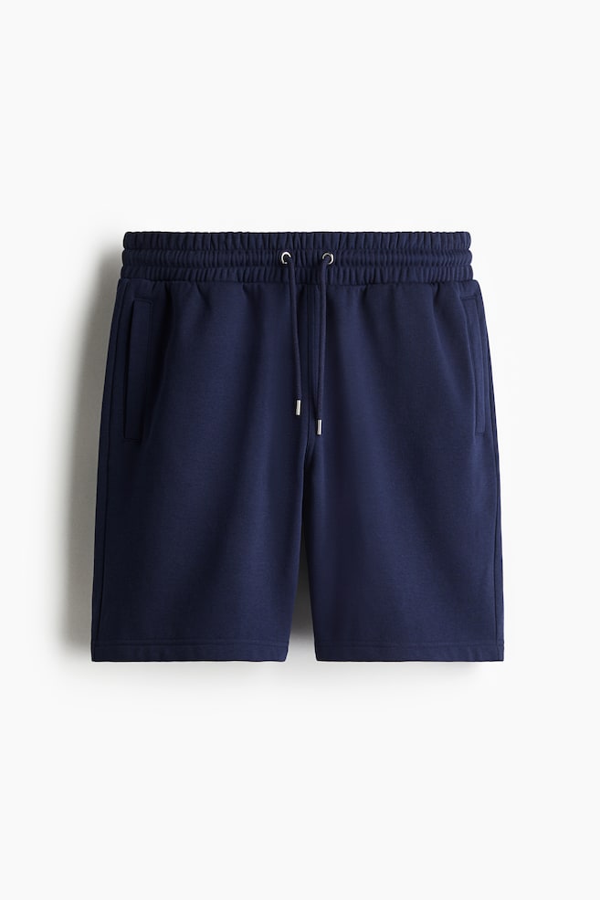 Regular Fit Sweatshorts - Navy blue/Black - 1