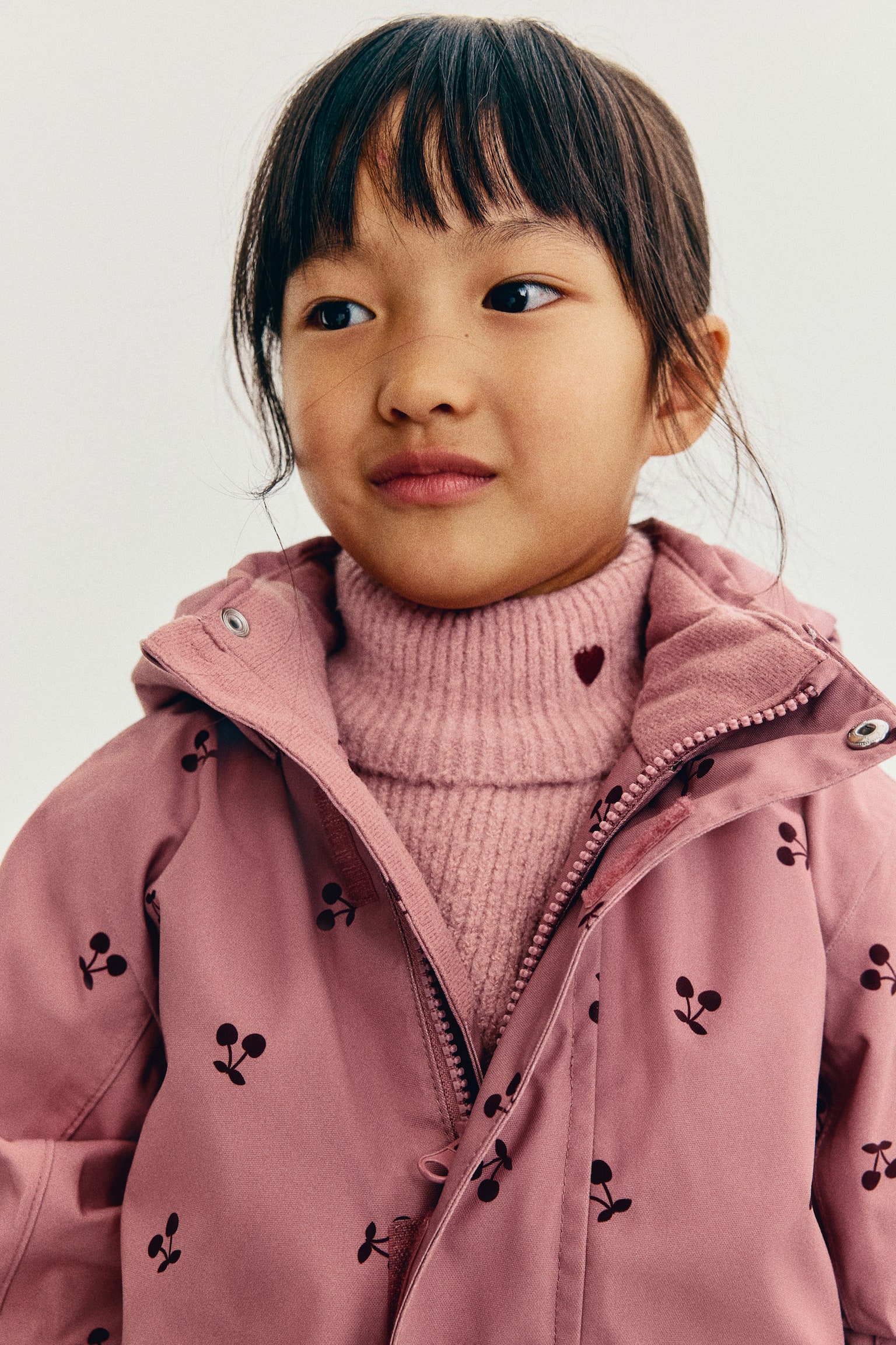 Детский комбинезон H&M Waterproof Room-to-Grow Snowsuit, цвет: Пыльный розовый — фото 3