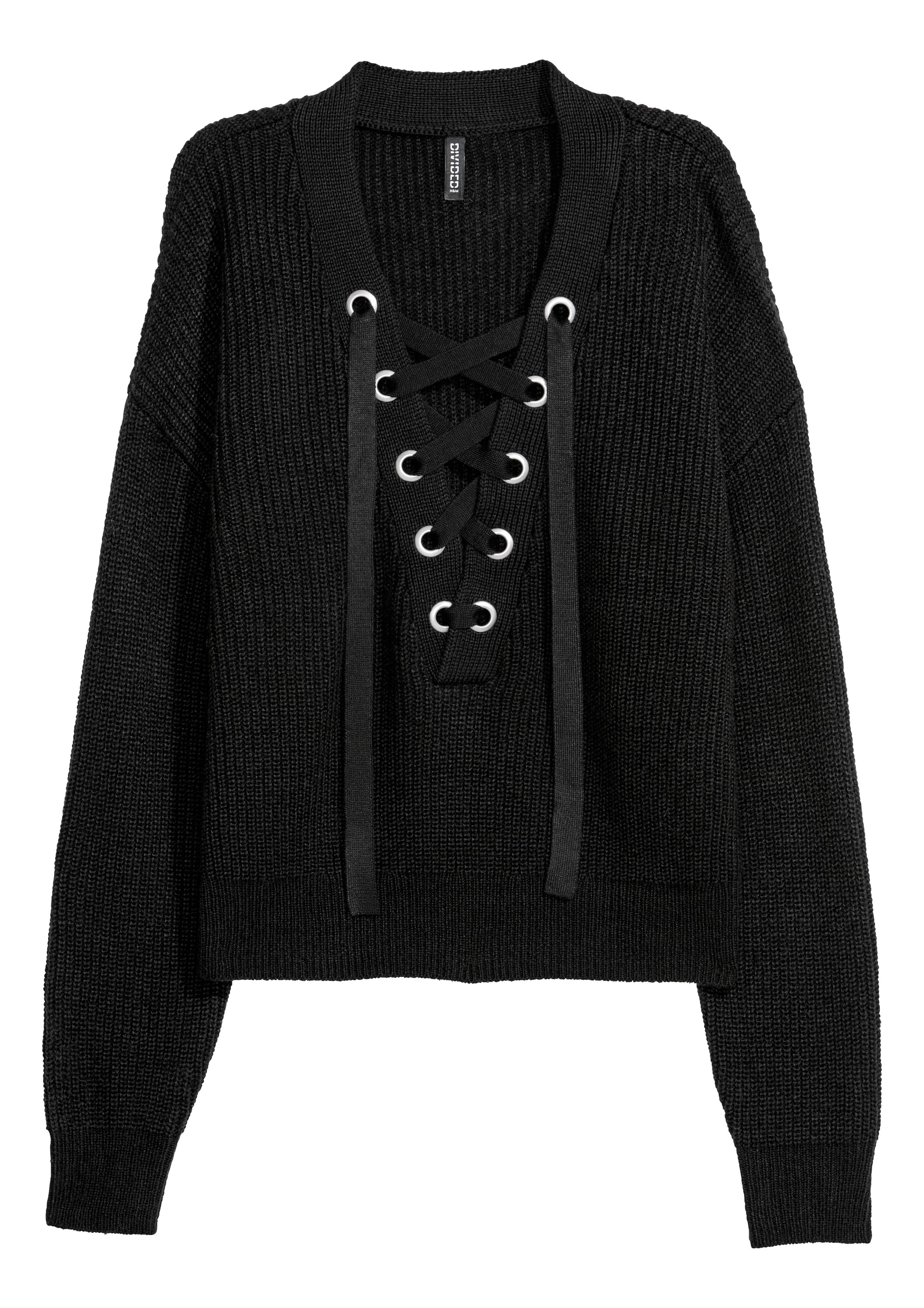 Knit Sweater with Lacing
