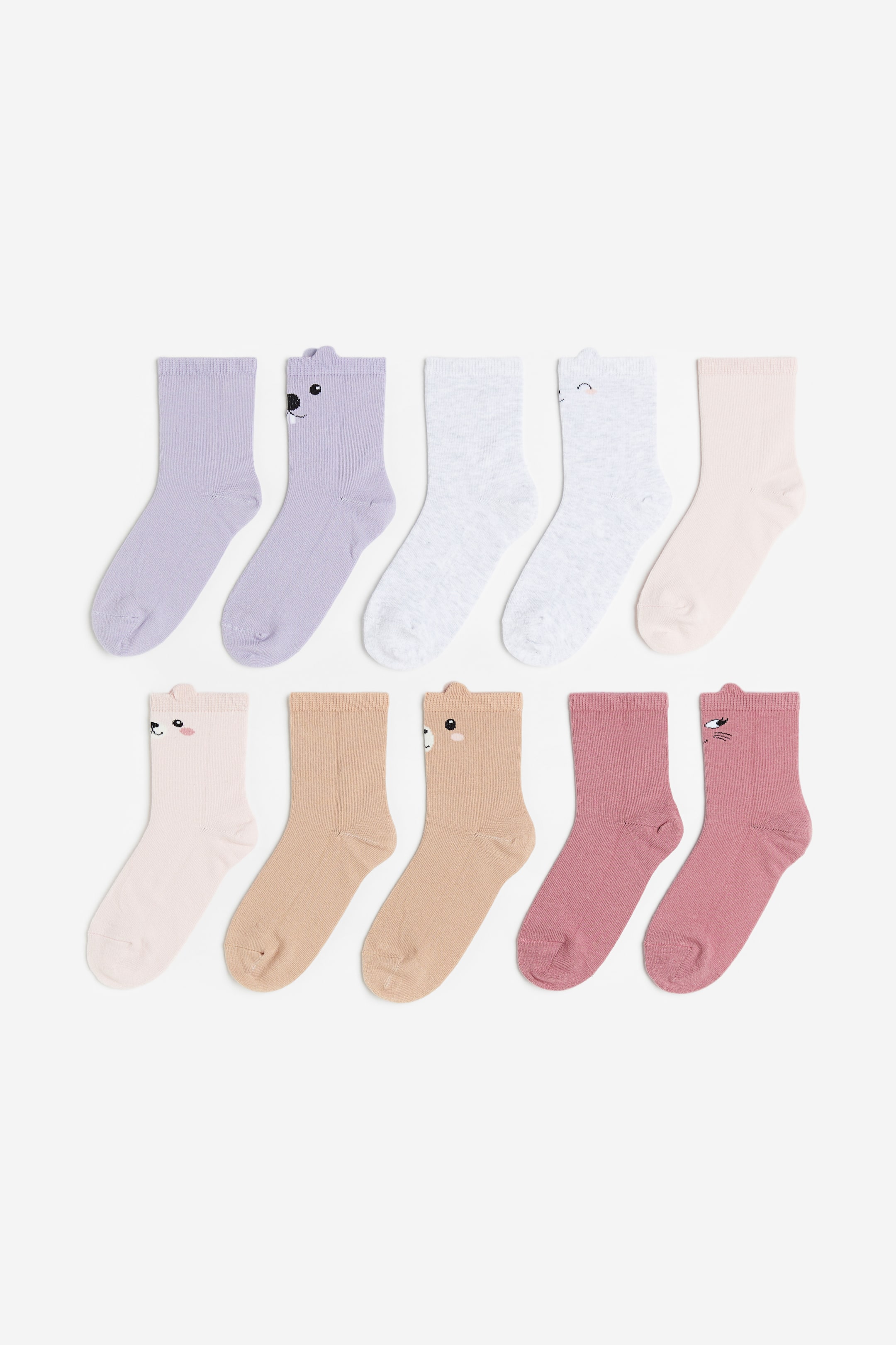 Größeres Bild ansehen: 10er-Pack Socken - Altrosa/Beige/Hellrosa - Kids | H&M DE 1