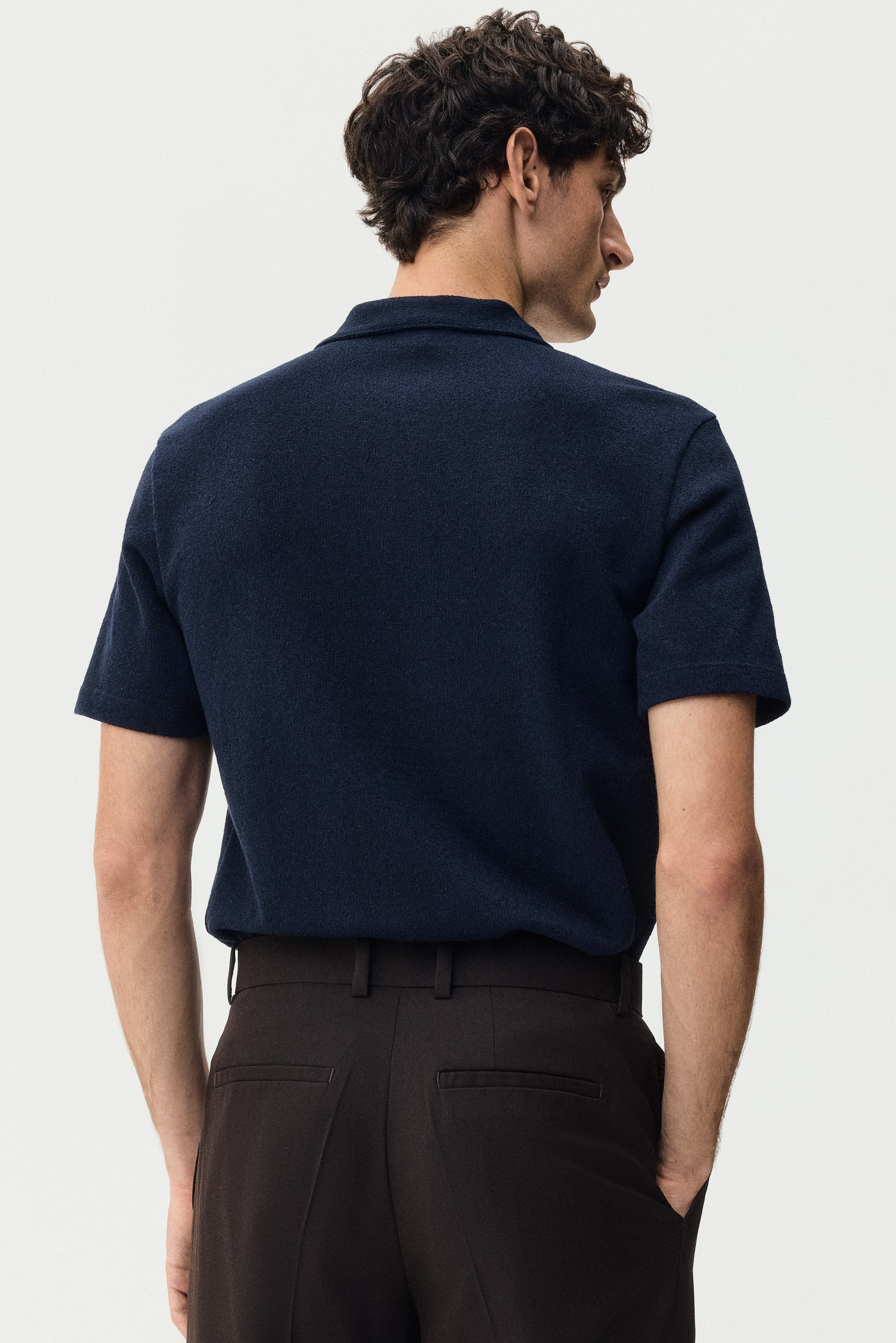 View larger image: Regular Fit Polo shirt - Dark blue - Men | H&M US 5