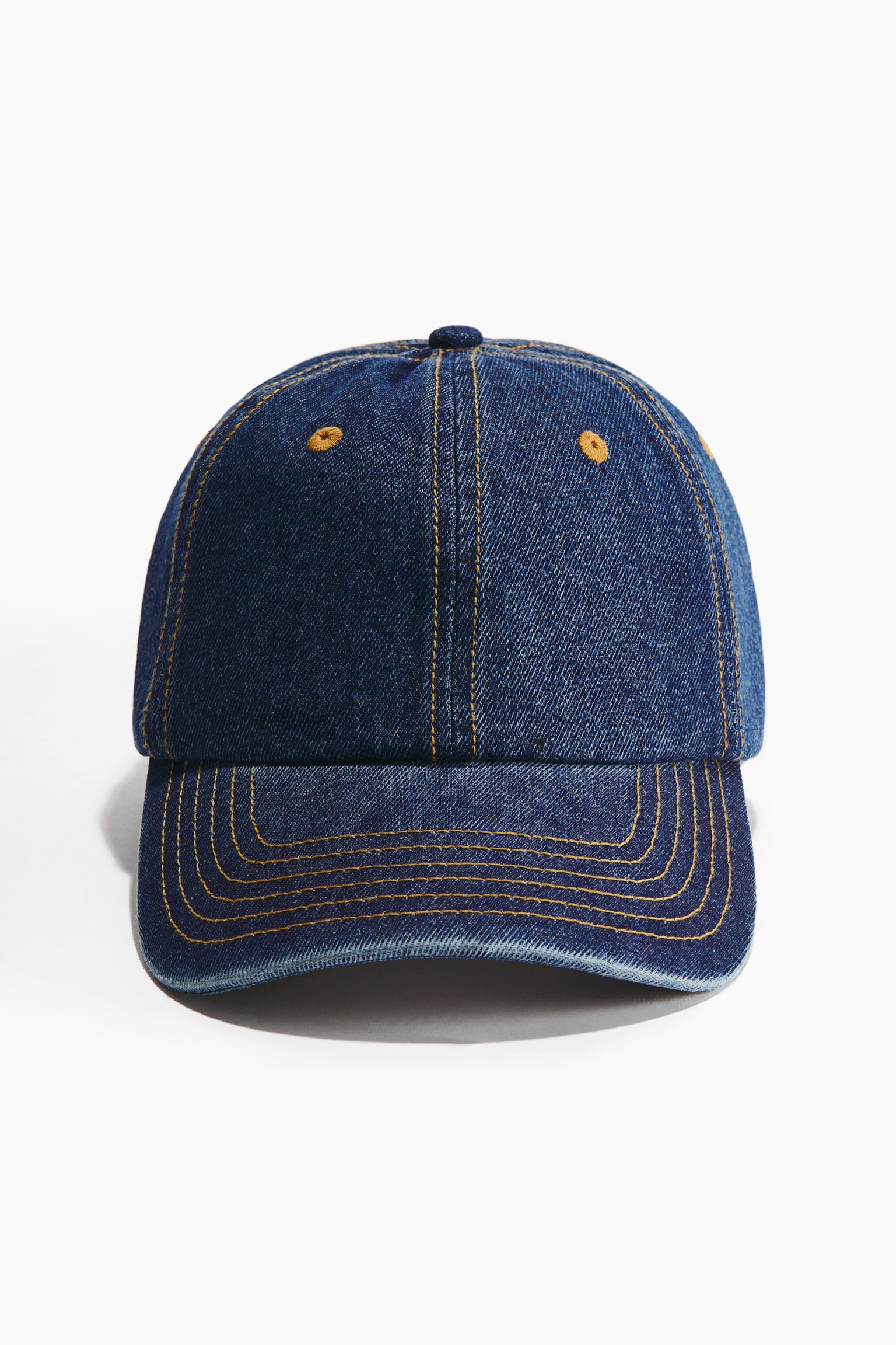 Gorra en sarga de algodón - Azul denim oscuro/Negro - 1