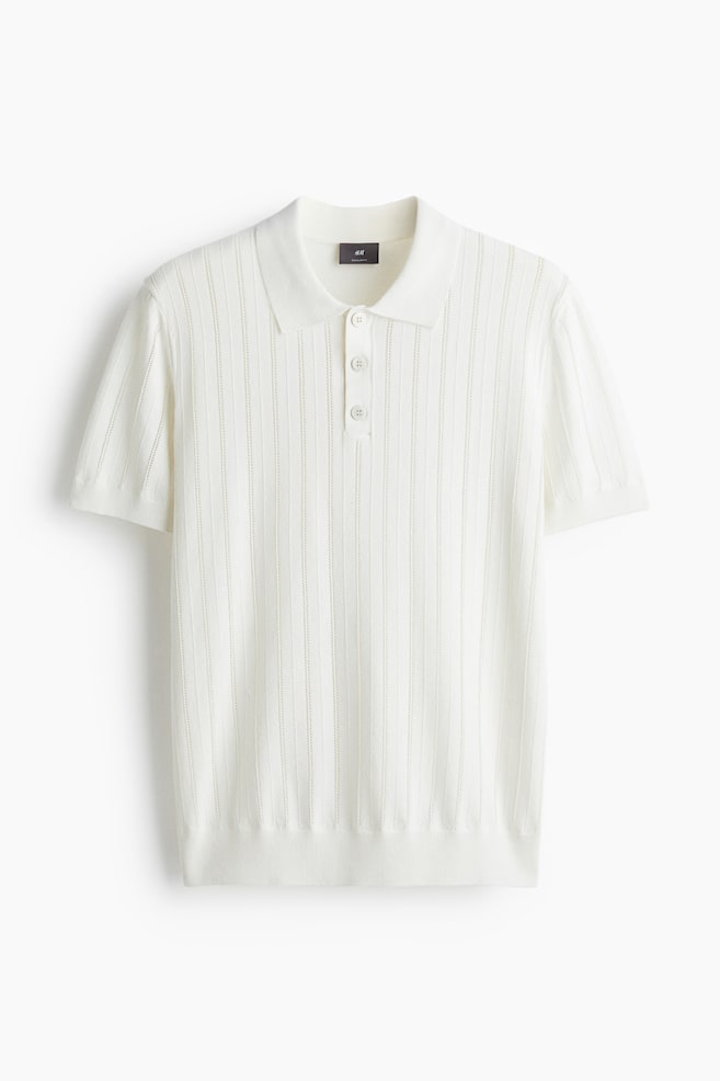 Polo strutturata Regular Fit - Bianco - 1
